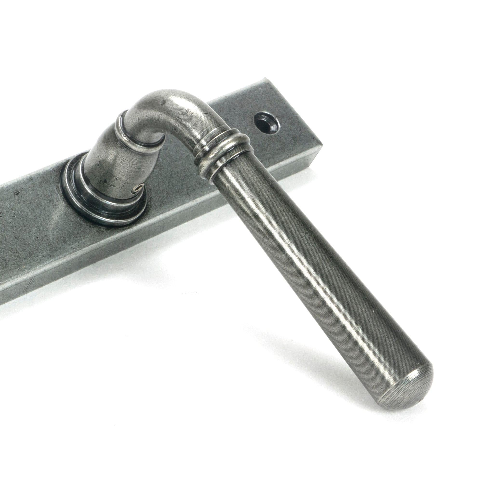 Pewter Newbury Slimline Lever Espag. Latch Set | From The Anvil - Espagnolette - From The Anvil - Yester Home