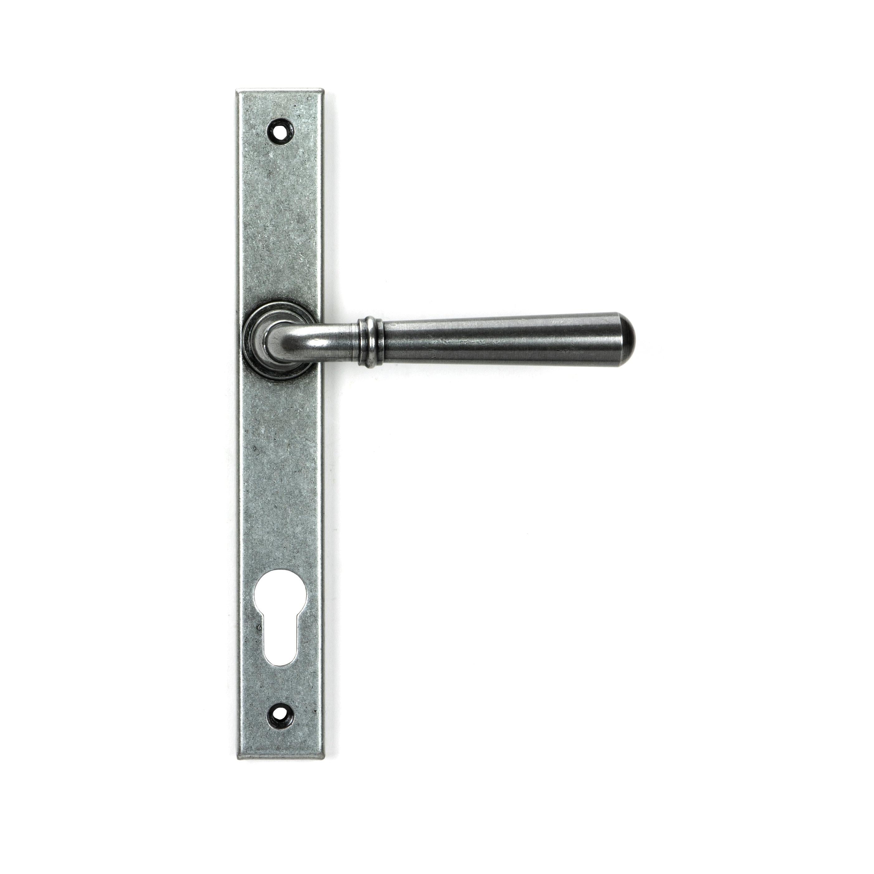 Pewter Newbury Slimline Lever Espag. Lock Set | From The Anvil - Espagnolette - From The Anvil - Yester Home