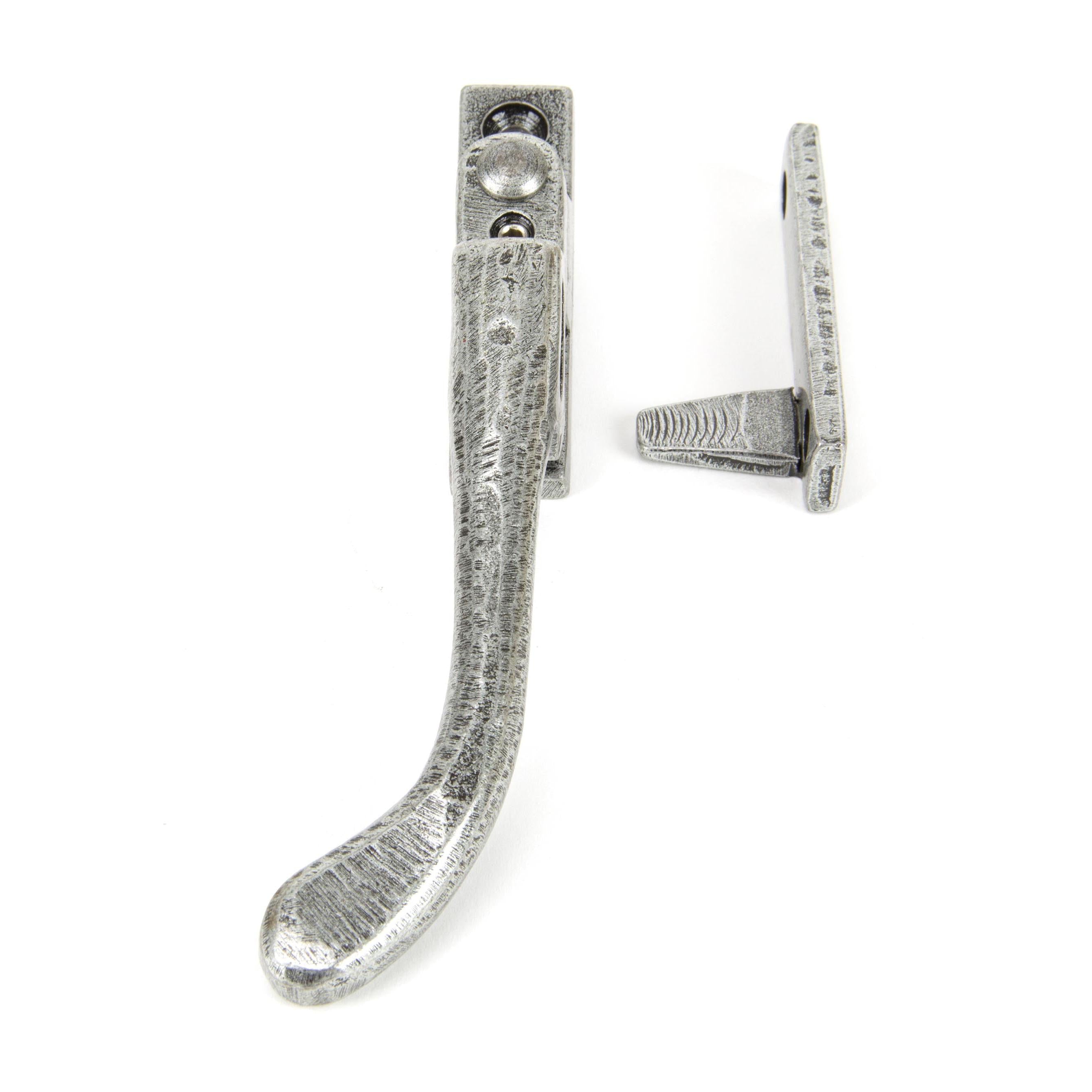 Pewter Night-Vent Locking Peardrop Fastener - LH | From The Anvil - Night-Vent Fasteners - From The Anvil - Yester Home