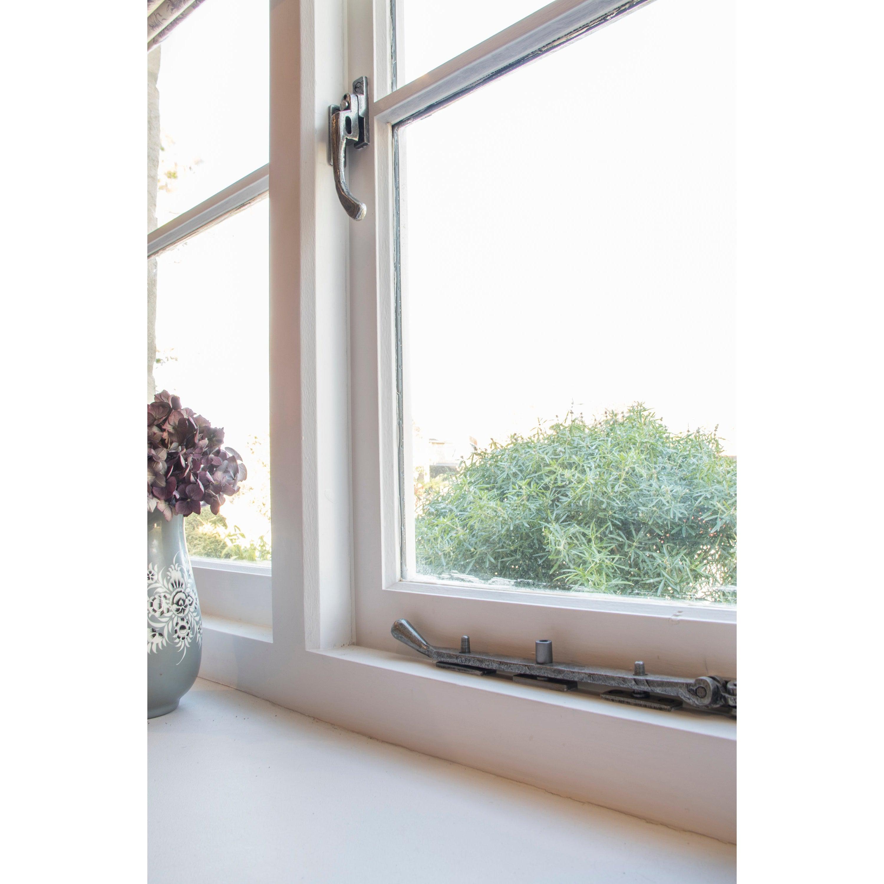 Pewter Night-Vent Locking Peardrop Fastener - RH | From The Anvil-Night-Vent Fasteners-Yester Home
