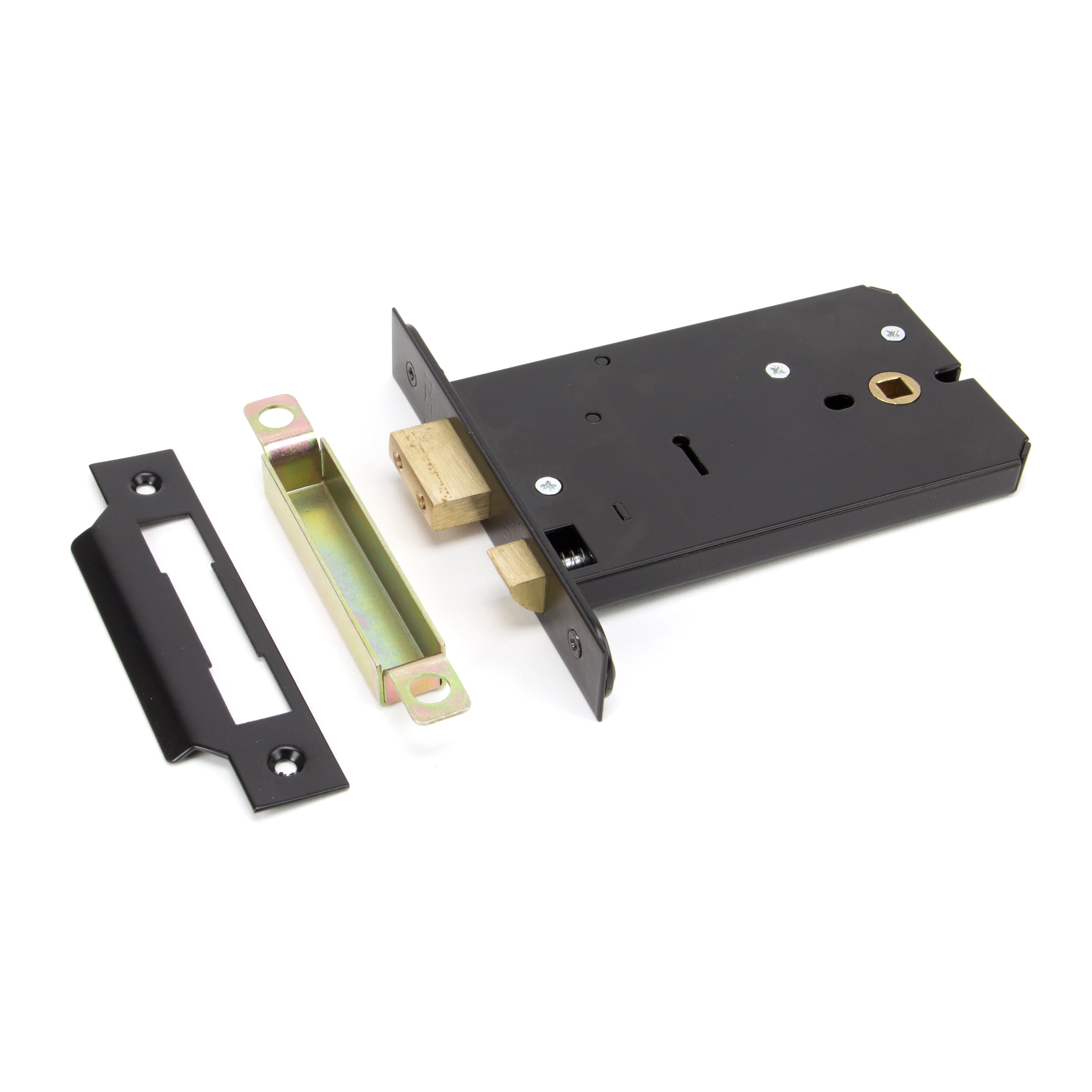 Pewter Oak Box Lock & Octagonal Knob Set | From The Anvil-Rim Locks & Latches-Yester Home