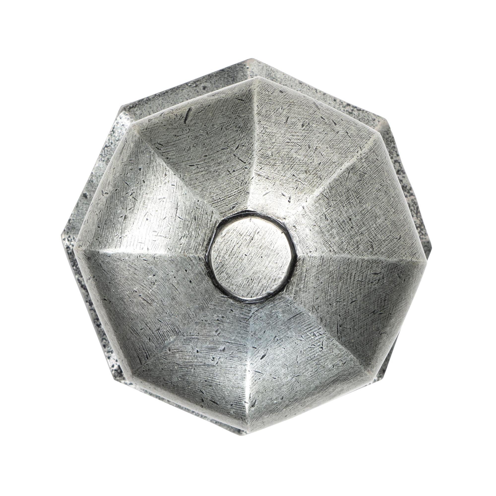 Pewter Octagonal Centre Door Knob | From The Anvil - Centre Door Knobs - From The Anvil - Yester Home