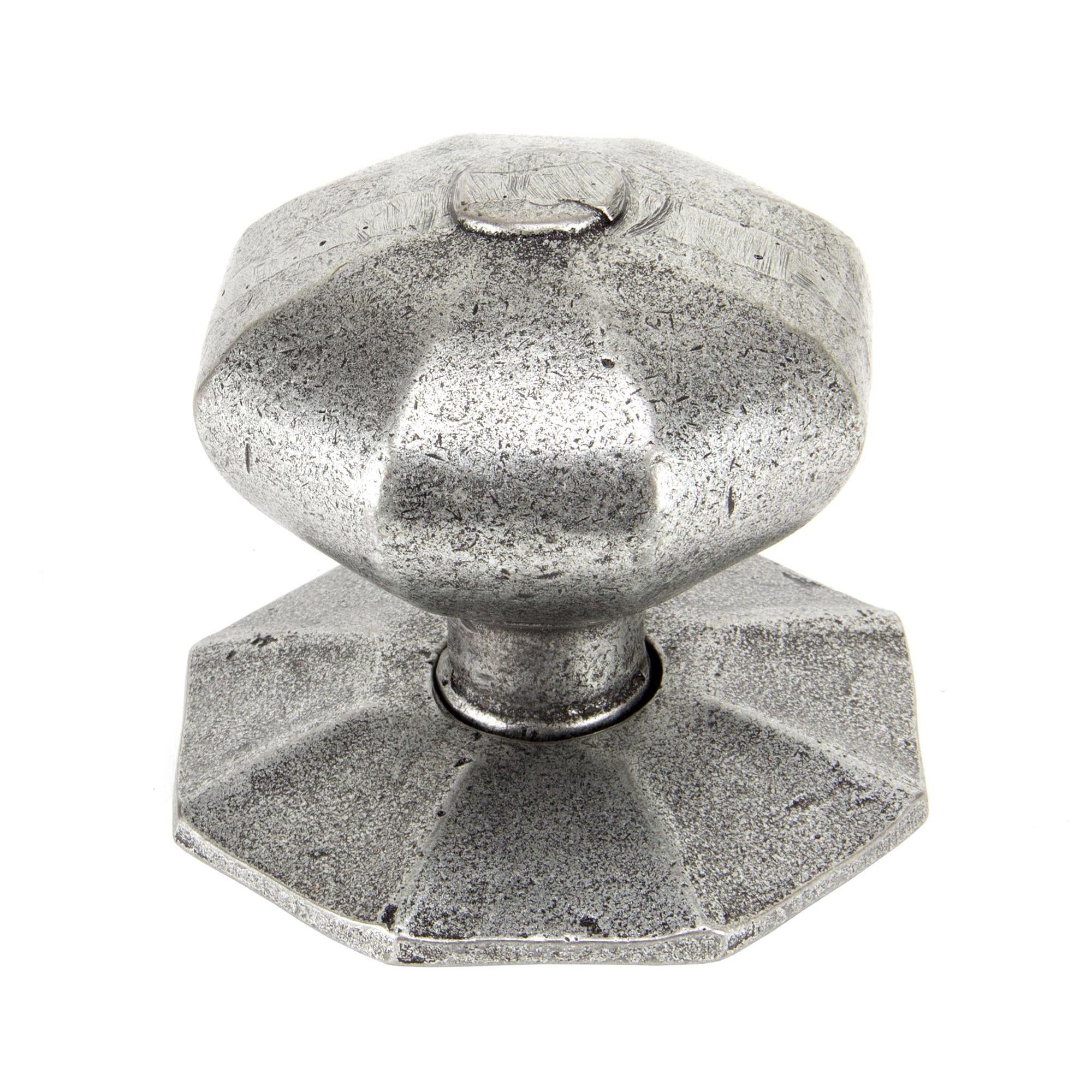 Pewter Octagonal Centre Door Knob | From The Anvil - Centre Door Knobs - From The Anvil - Yester Home
