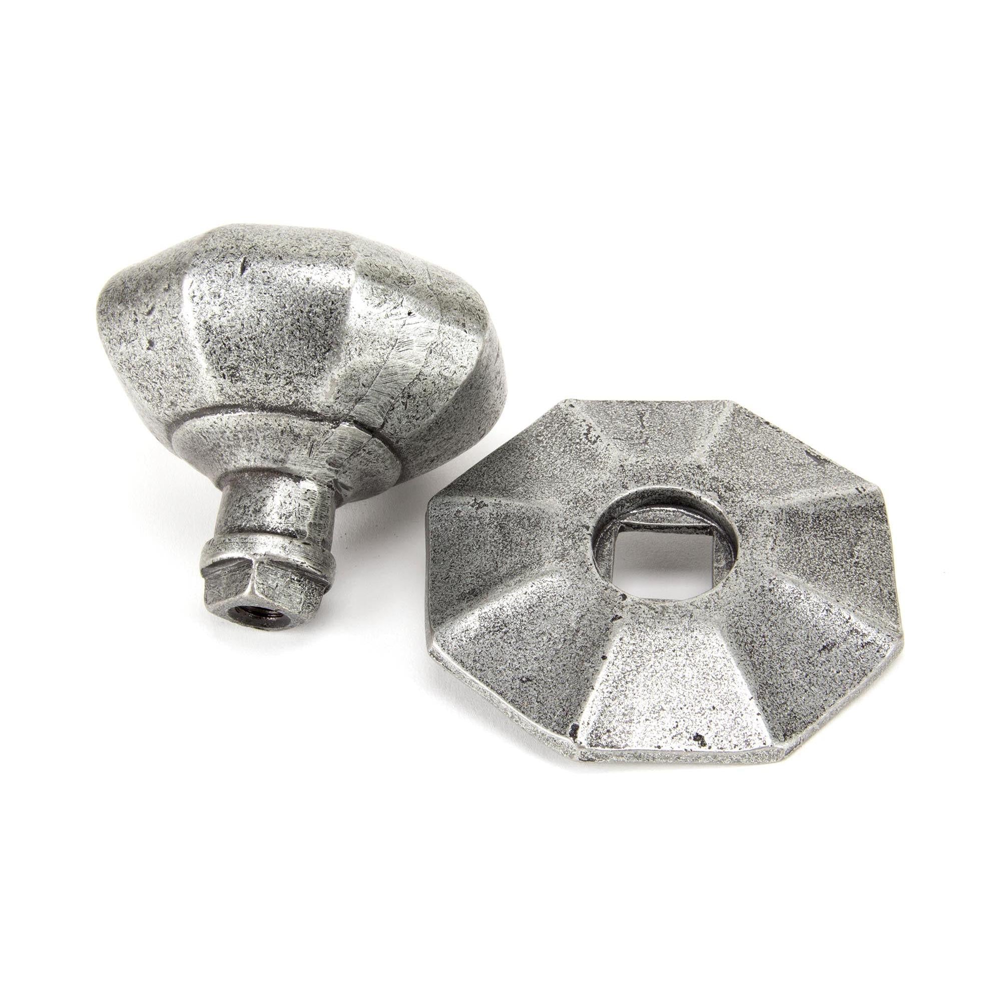 Pewter Octagonal Centre Door Knob | From The Anvil - Centre Door Knobs - From The Anvil - Yester Home