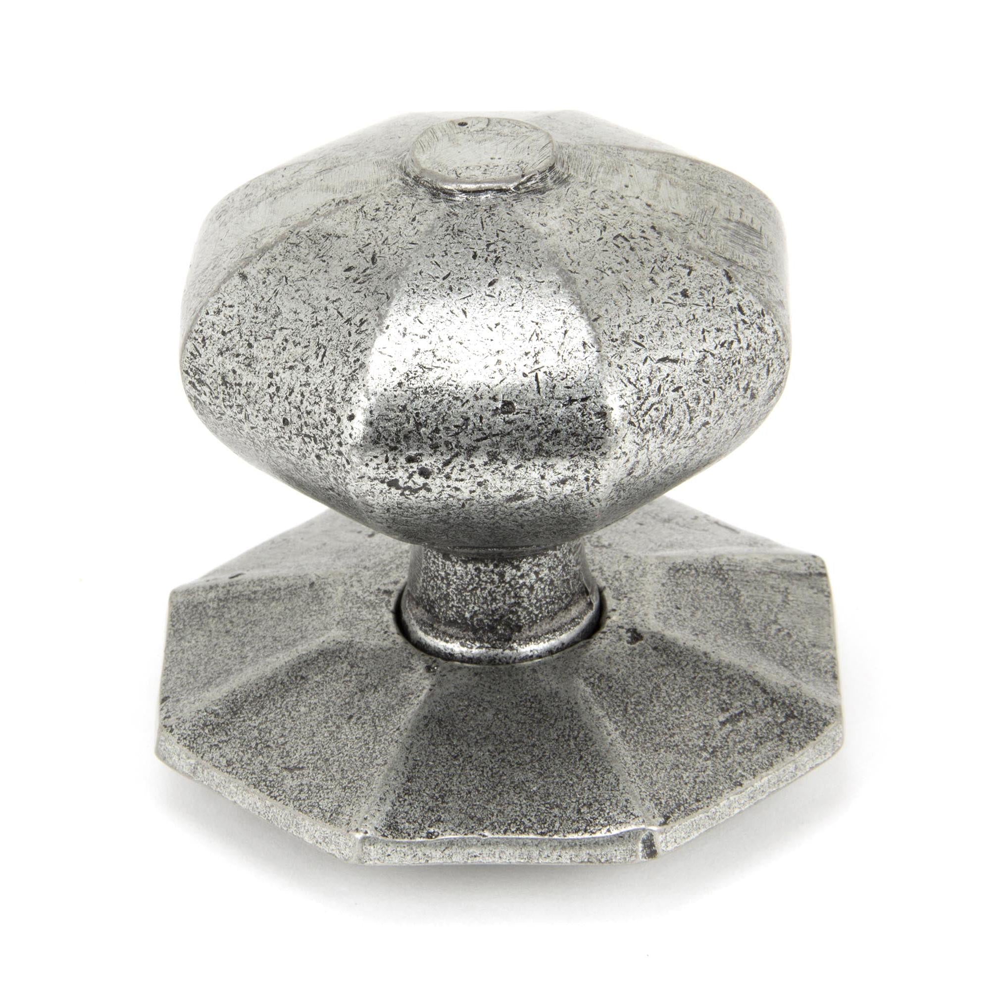 Pewter Octagonal Centre Door Knob - Internal | From The Anvil - Centre Door Knobs - From The Anvil - Yester Home
