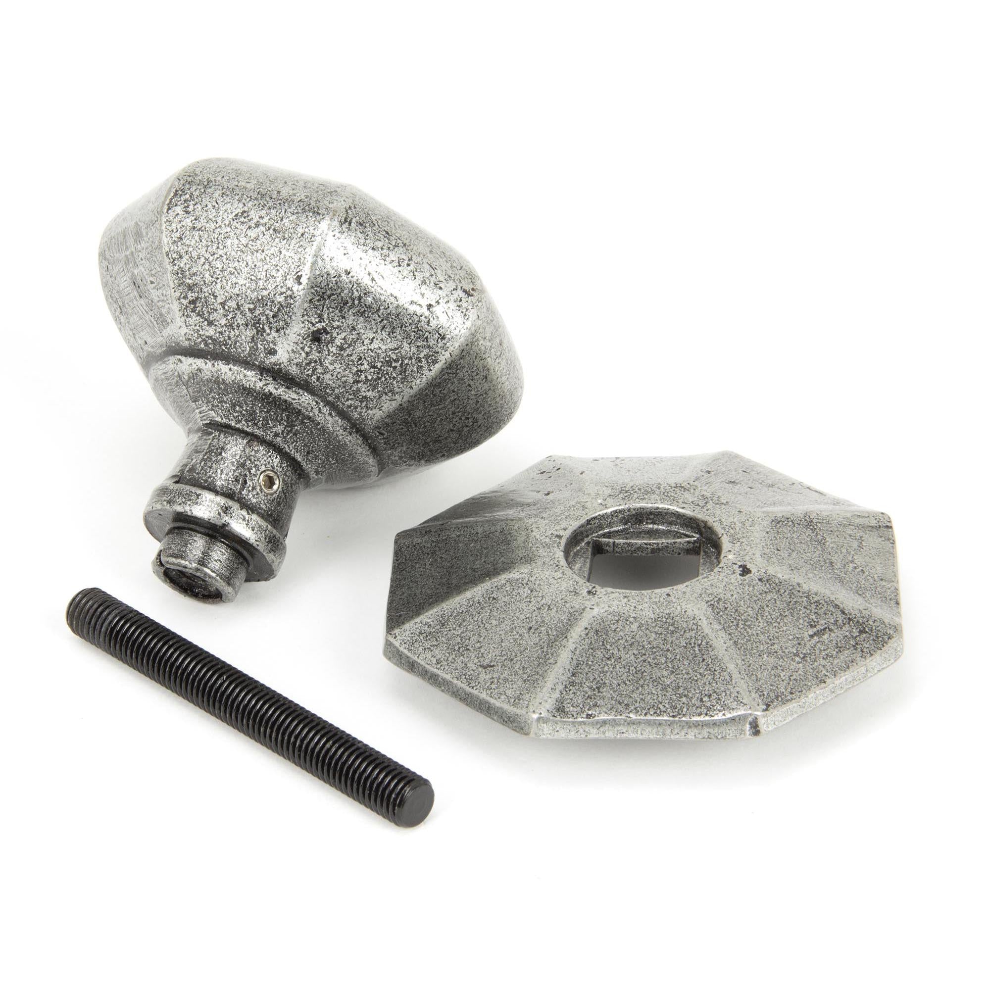 Pewter Octagonal Centre Door Knob - Internal | From The Anvil - Centre Door Knobs - From The Anvil - Yester Home