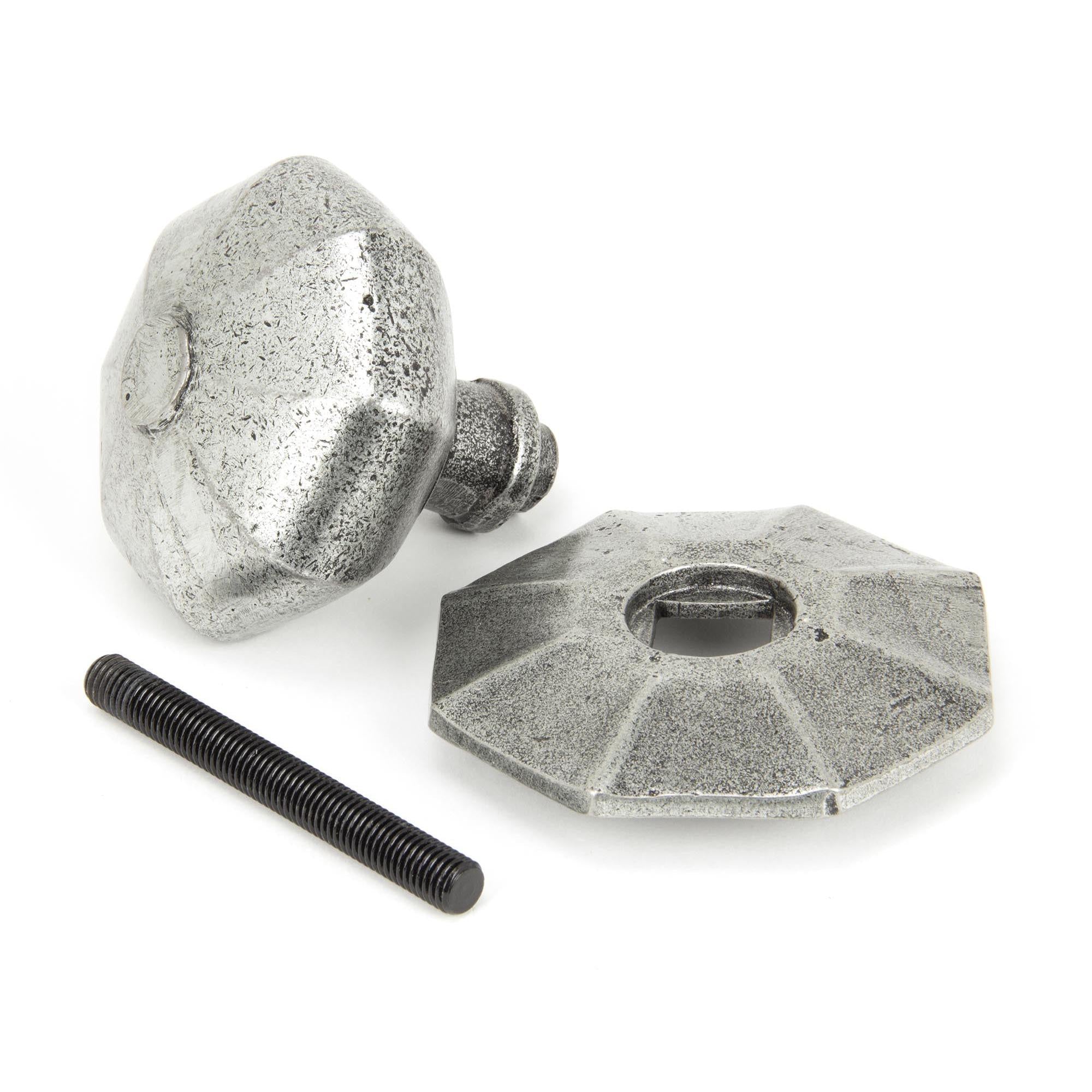 Pewter Octagonal Centre Door Knob - Internal | From The Anvil - Centre Door Knobs - From The Anvil - Yester Home