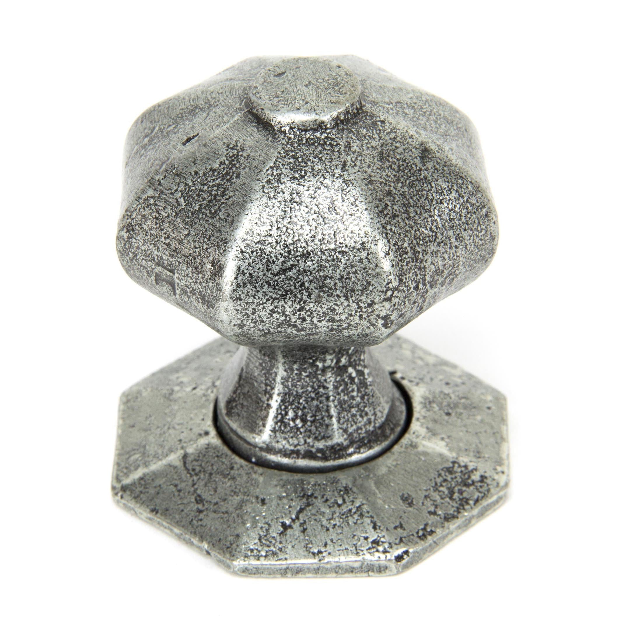 Pewter Octagonal Mortice/Rim Knob Set | From The Anvil - Mortice Knobs - From The Anvil - Yester Home