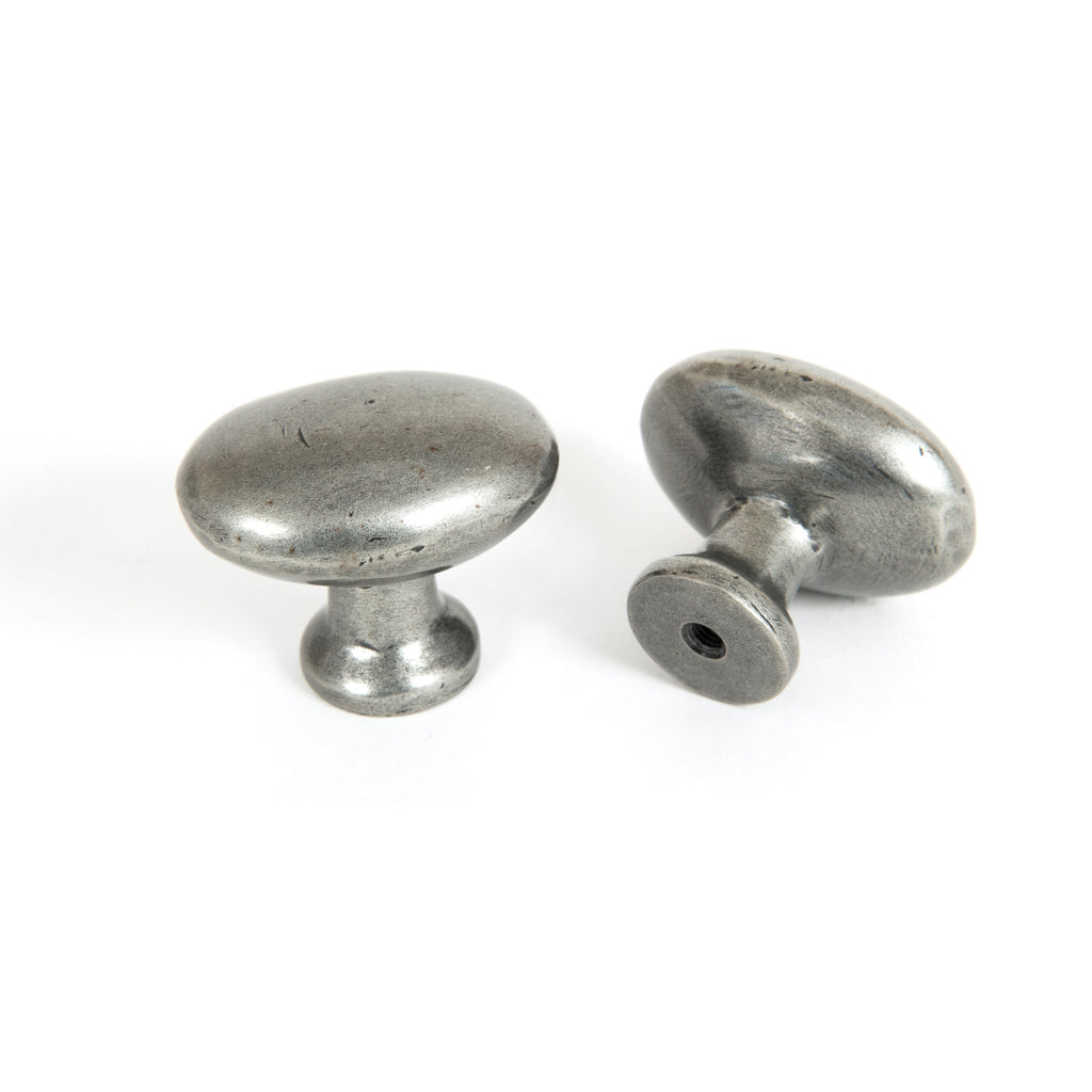 Pewter Oval Cabinet Knob | From The Anvil-Cabinet Knobs-Yester Home