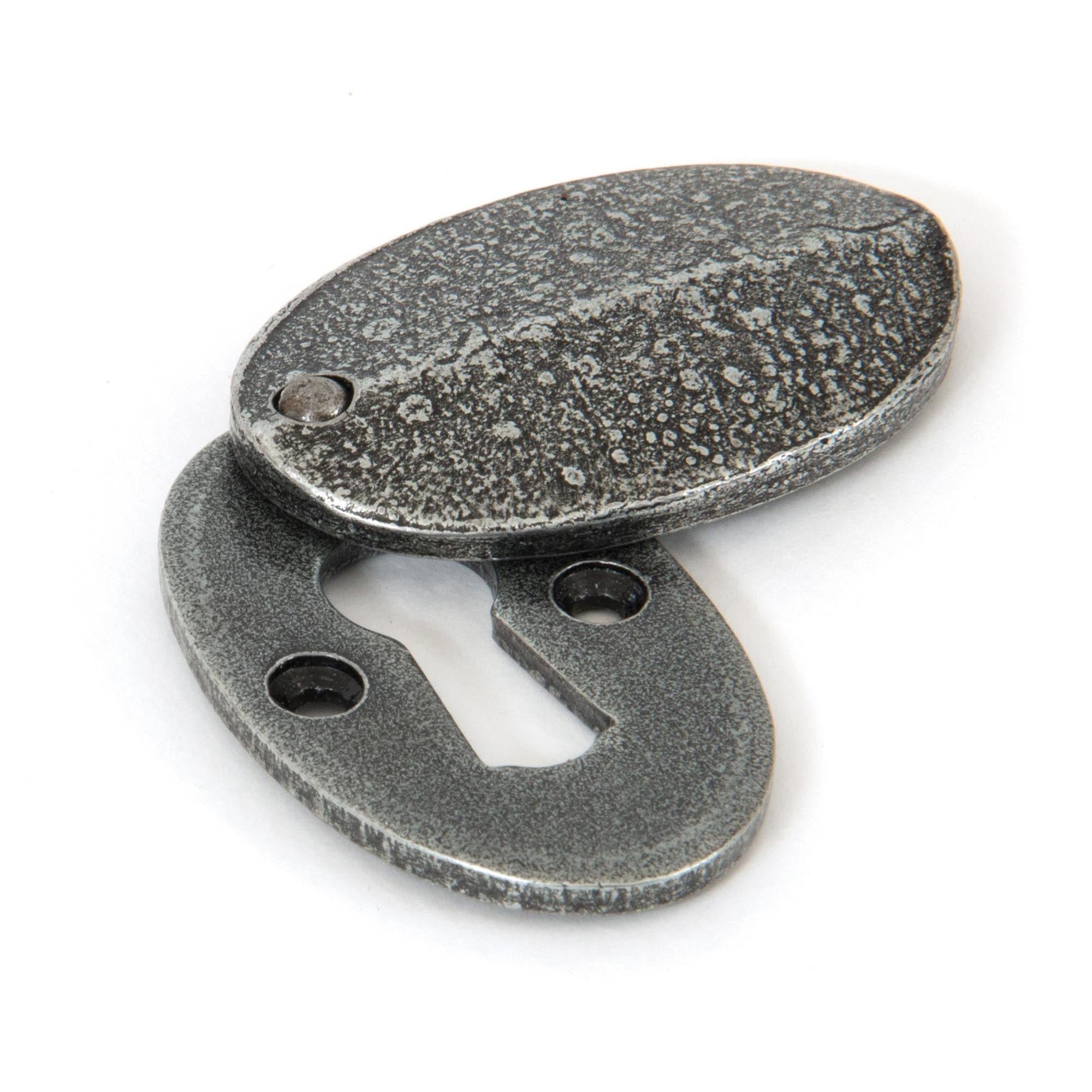 Pewter Oval Escutcheon & Cover | From The Anvil - Escutcheons - From The Anvil - Yester Home