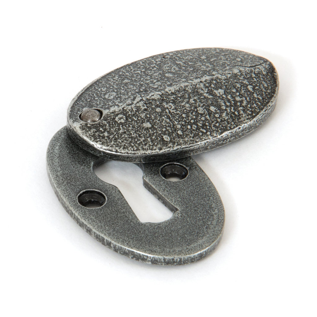 Pewter Oval Escutcheon & Cover | From The Anvil-Escutcheons-Yester Home