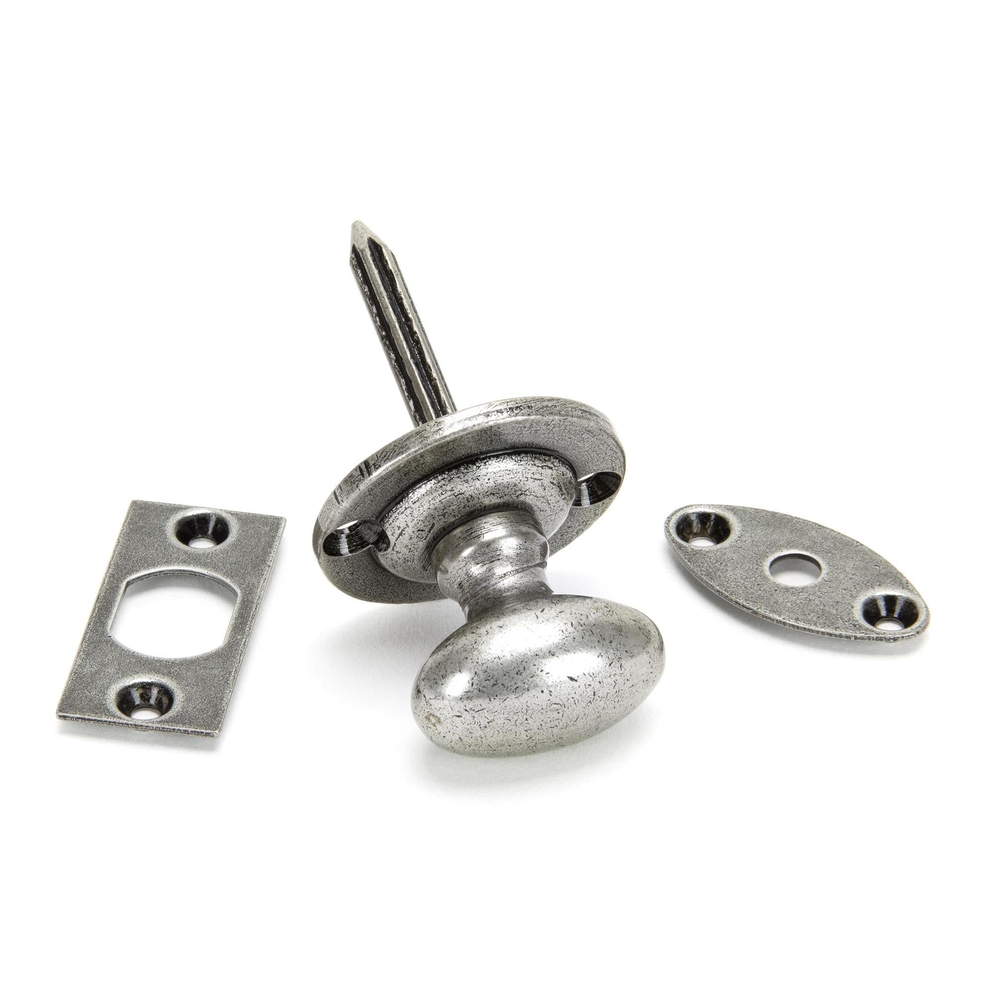 Pewter Oval Rack Bolt | From The Anvil - Bolts - From The Anvil - Yester Home