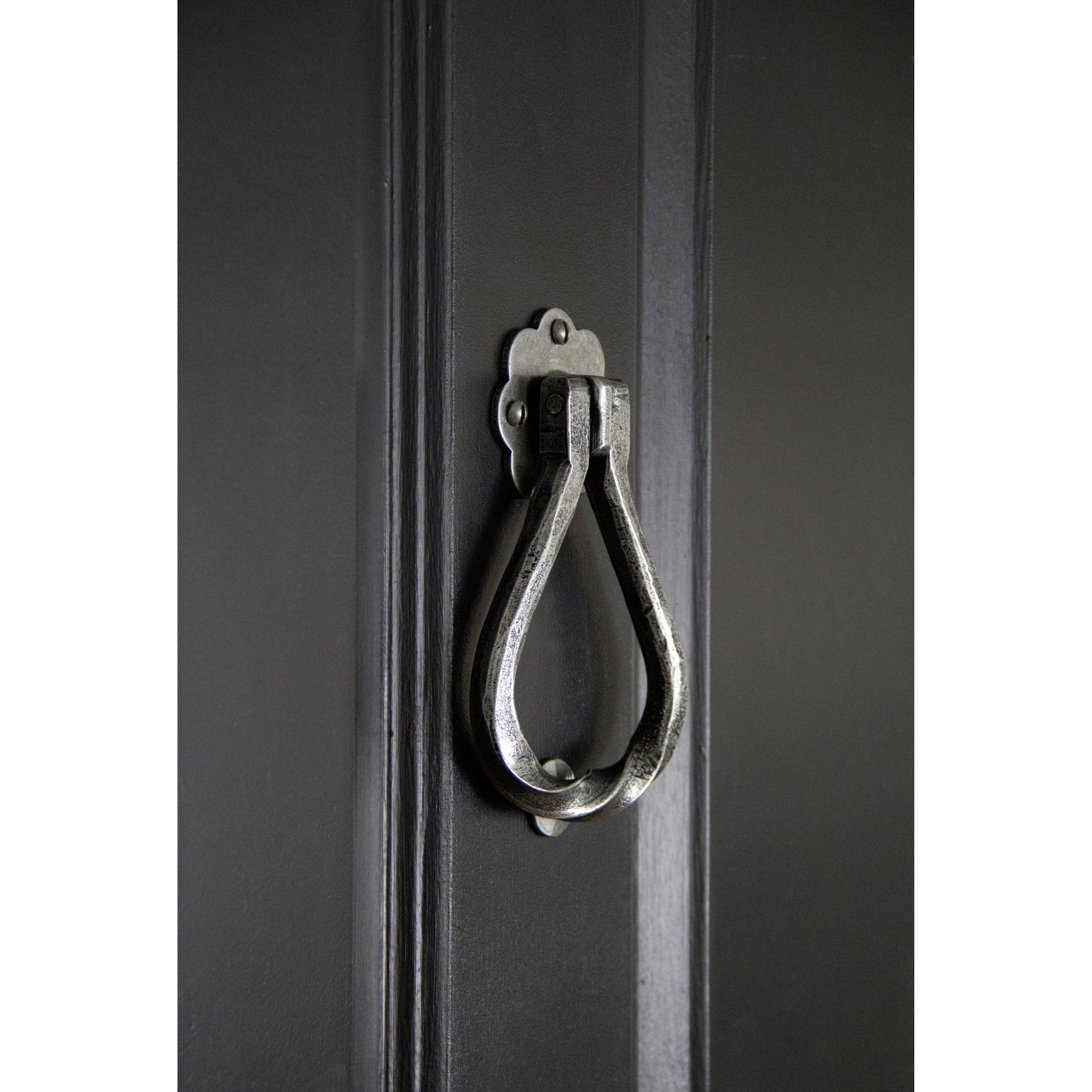 Pewter Pear Shaped Door Knocker | From The Anvil-Surface Fixed Door Knockers-Yester Home