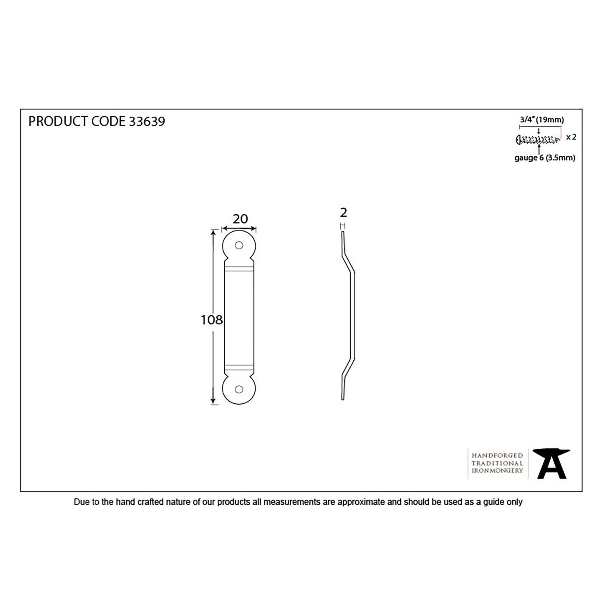 Pewter Penny End Screw on Staple | From The Anvil - Staple Pins & Plates - From The Anvil - Yester Home