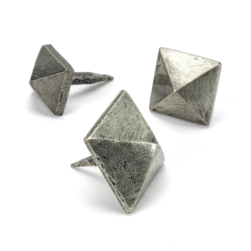 Pewter Pyramid Door Stud - Small | From The Anvil-Door Studs-Yester Home