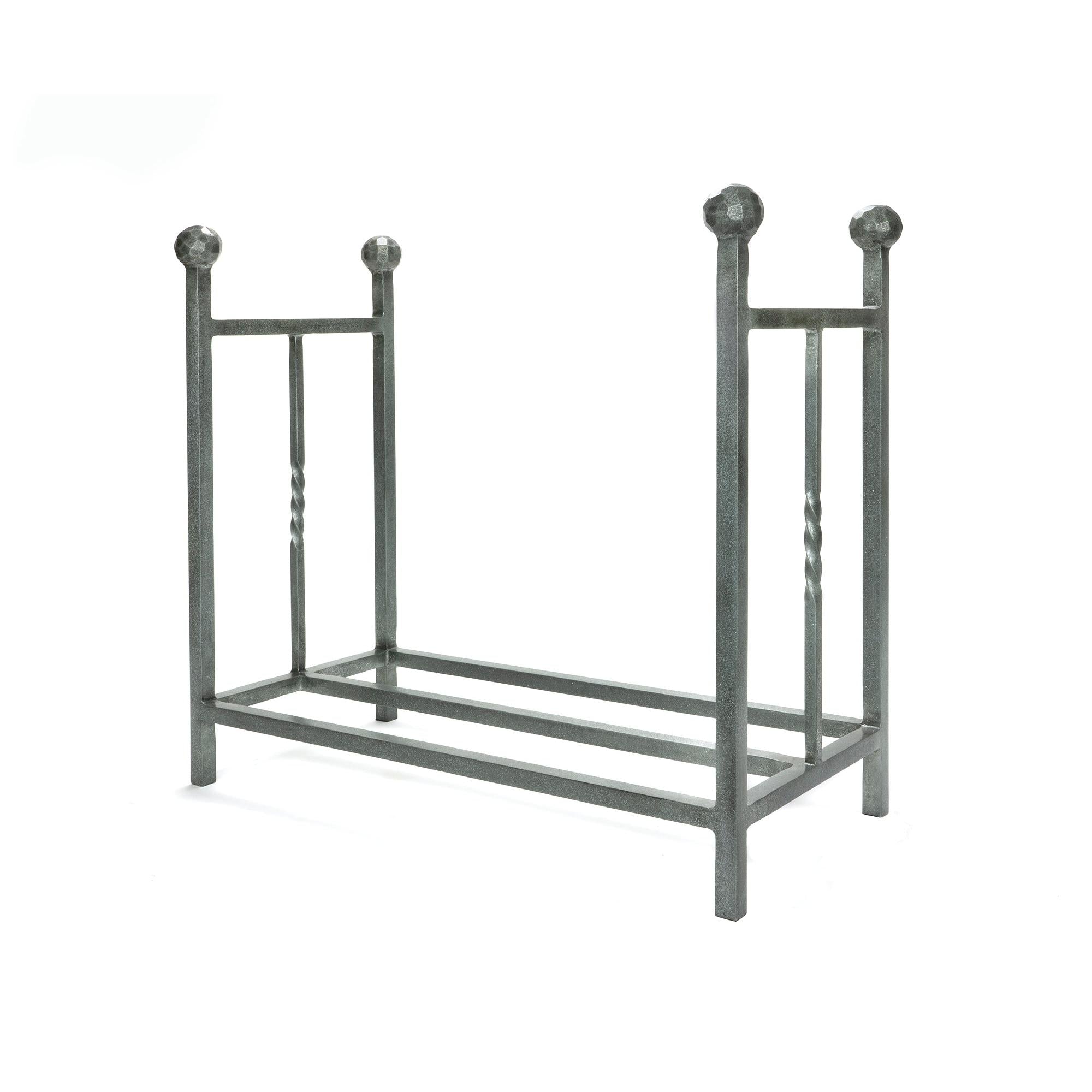 Pewter Rectangular Log Holder | From The Anvil - Log Holders - From The Anvil - Yester Home