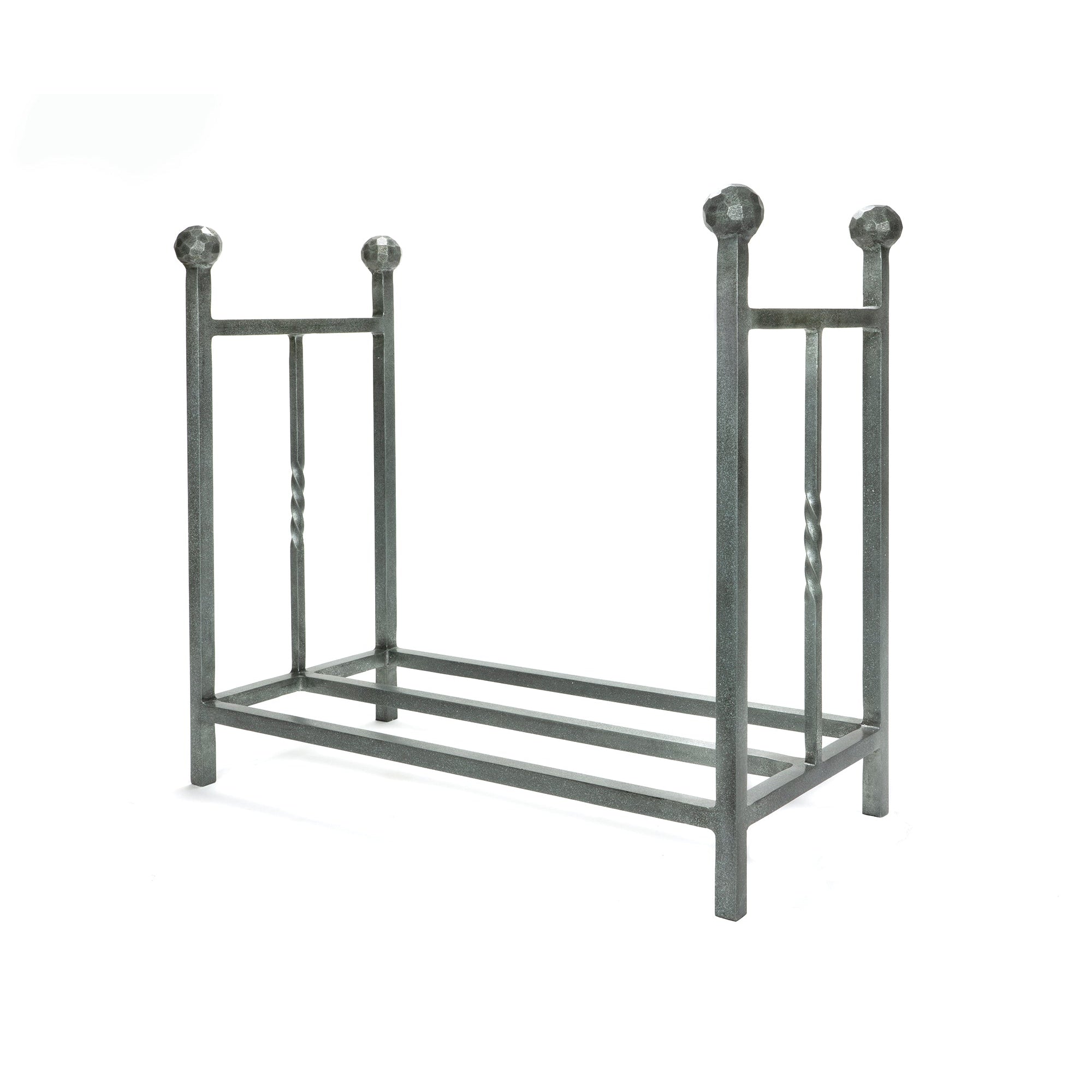 Pewter Rectangular Log Holder | From The Anvil-Log Holders-Yester Home