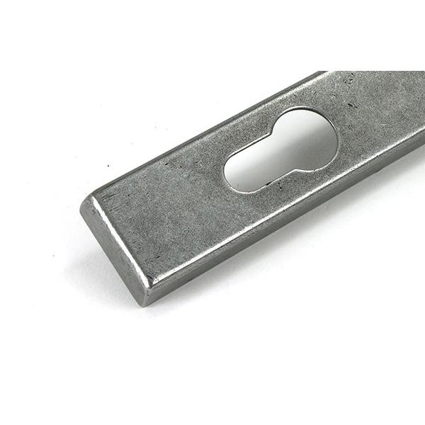 Pewter Reeded Slimline Lever Espag. Lock Set - Espagnolette - From The Anvil - Yester Home