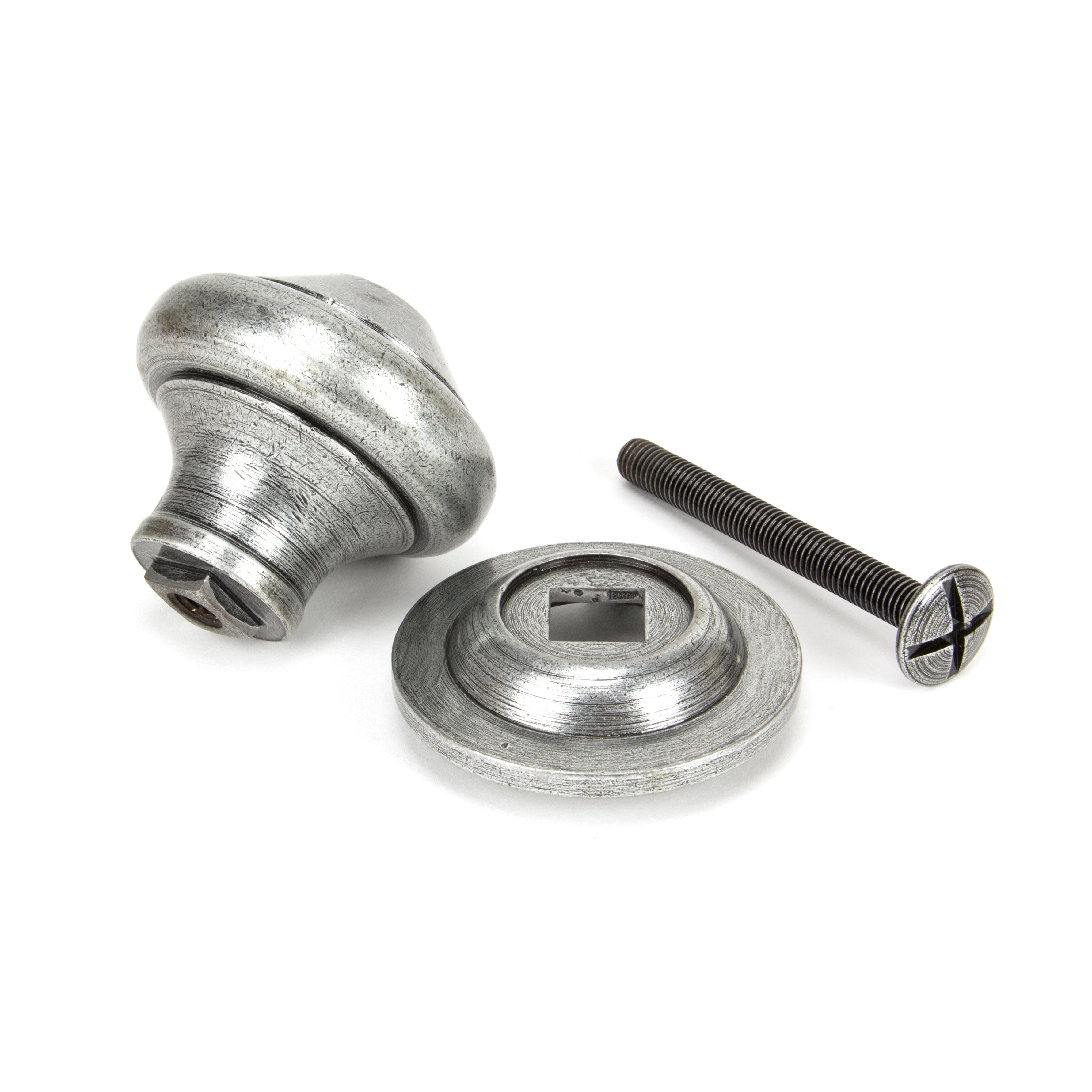 Pewter Regency Centre Door Knob | From The Anvil-Centre Door Knobs-Yester Home