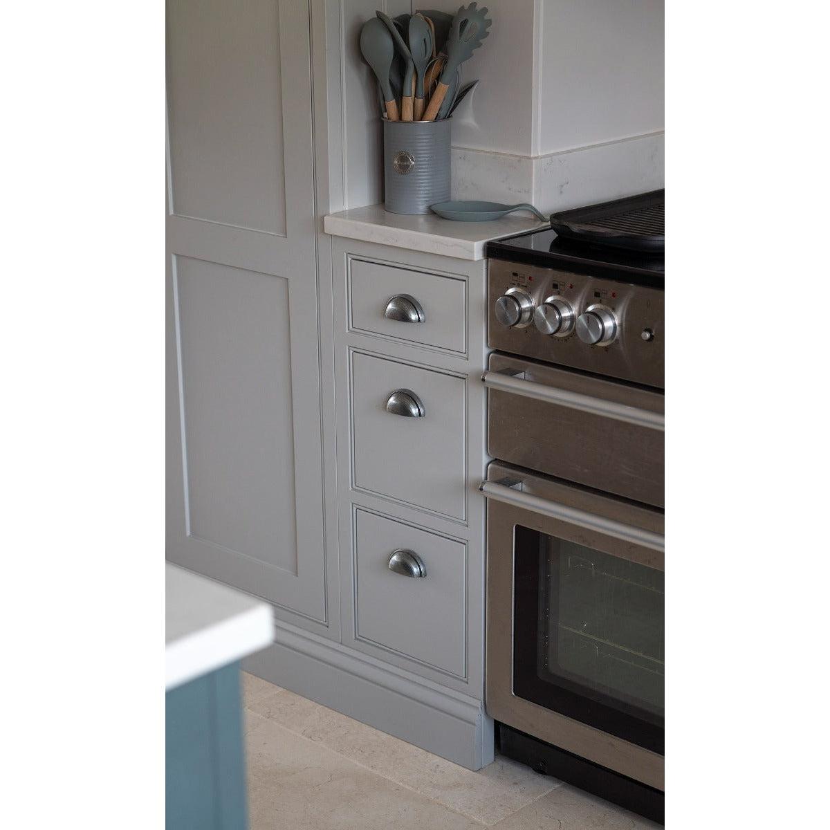 Pewter Regency Concealed Drawer Pull | From The Anvil-Drawer Pulls-Yester Home