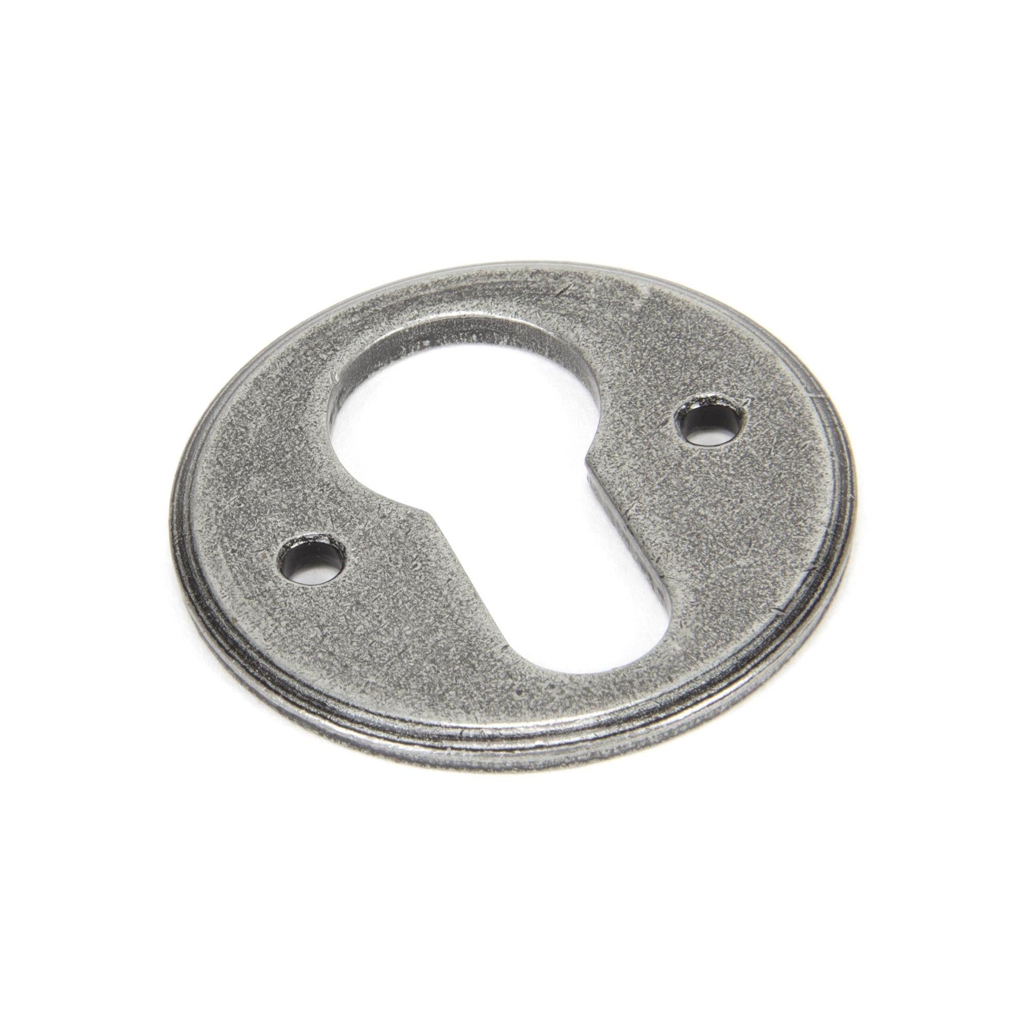 Pewter Regency Euro Escutcheon | From The Anvil - Euro Escutcheons - From The Anvil - Yester Home