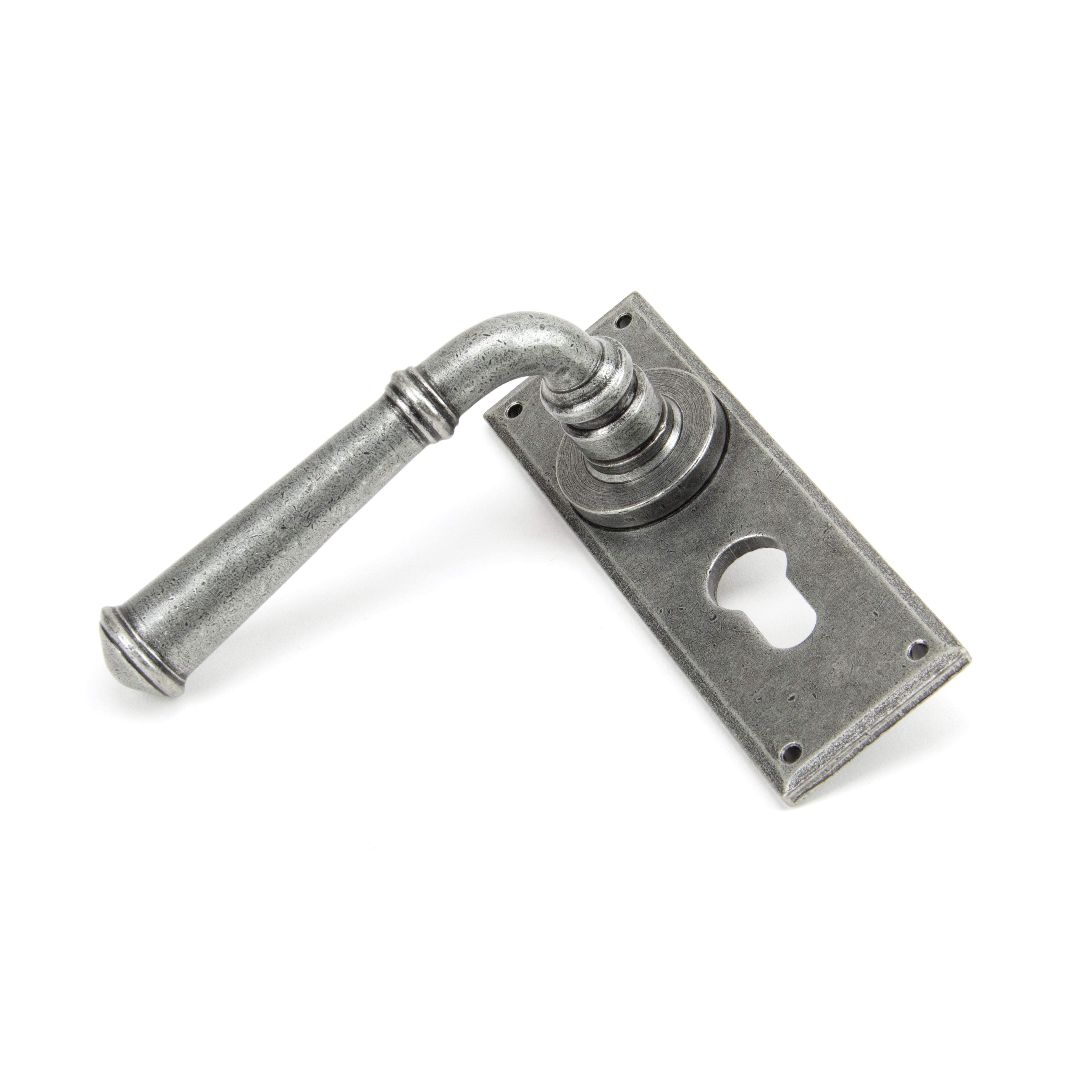 Pewter Regency Lever Euro Lock Set | From The Anvil-Lever Euro-Yester Home