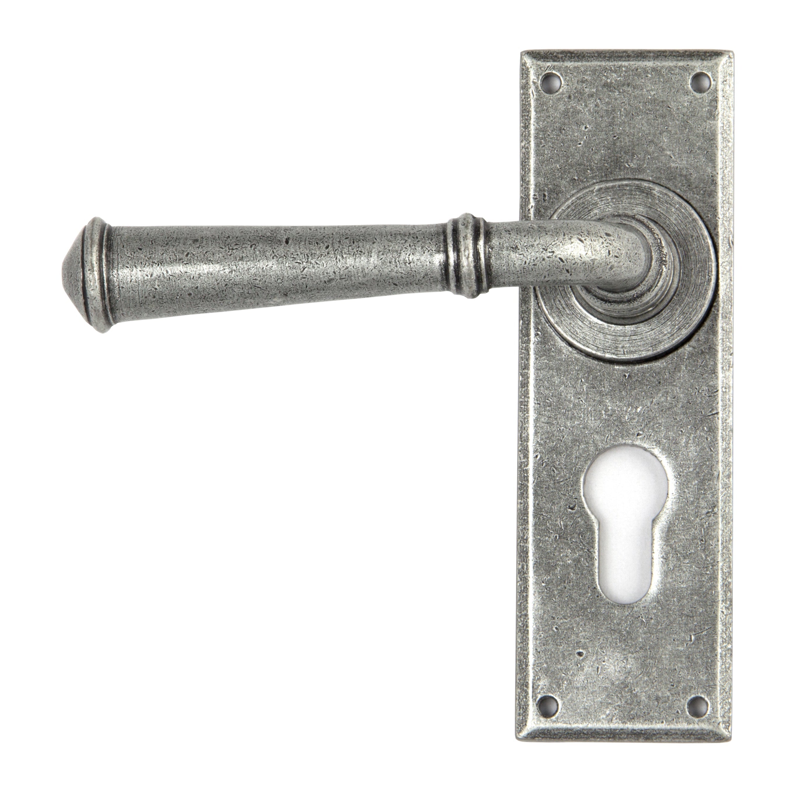 Pewter Regency Lever Euro Lock Set | From The Anvil-Lever Euro-Yester Home