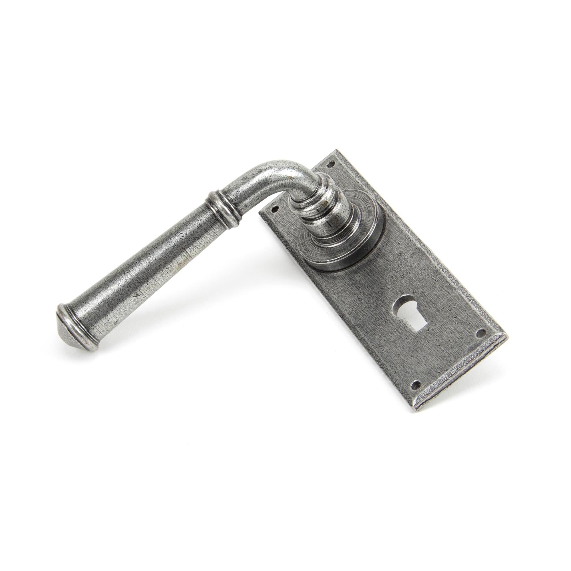 Pewter Regency Lever Lock set | From The Anvil - Lever Lock - From The Anvil - Yester Home