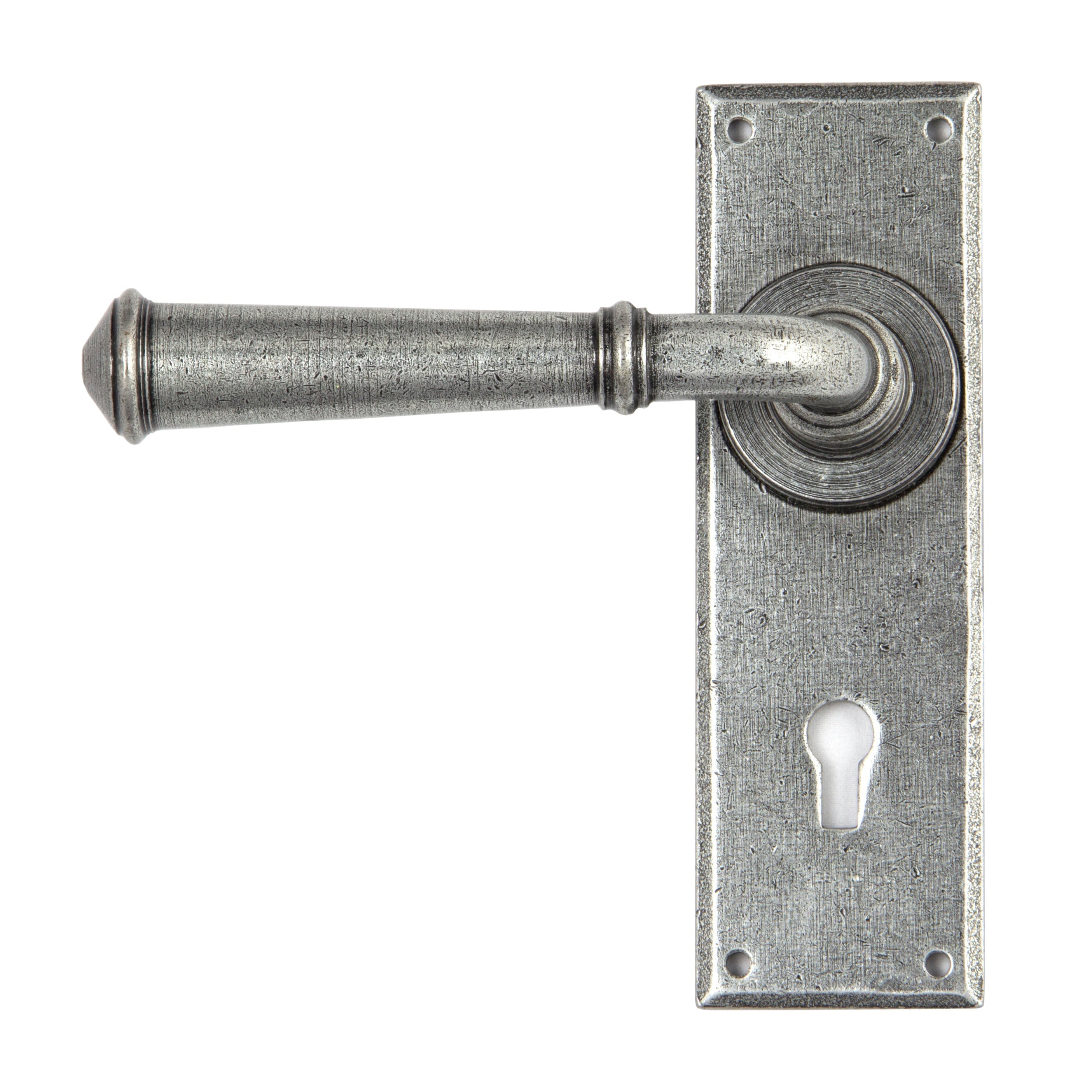 Pewter Regency Lever Lock set | From The Anvil-Lever Lock-Yester Home