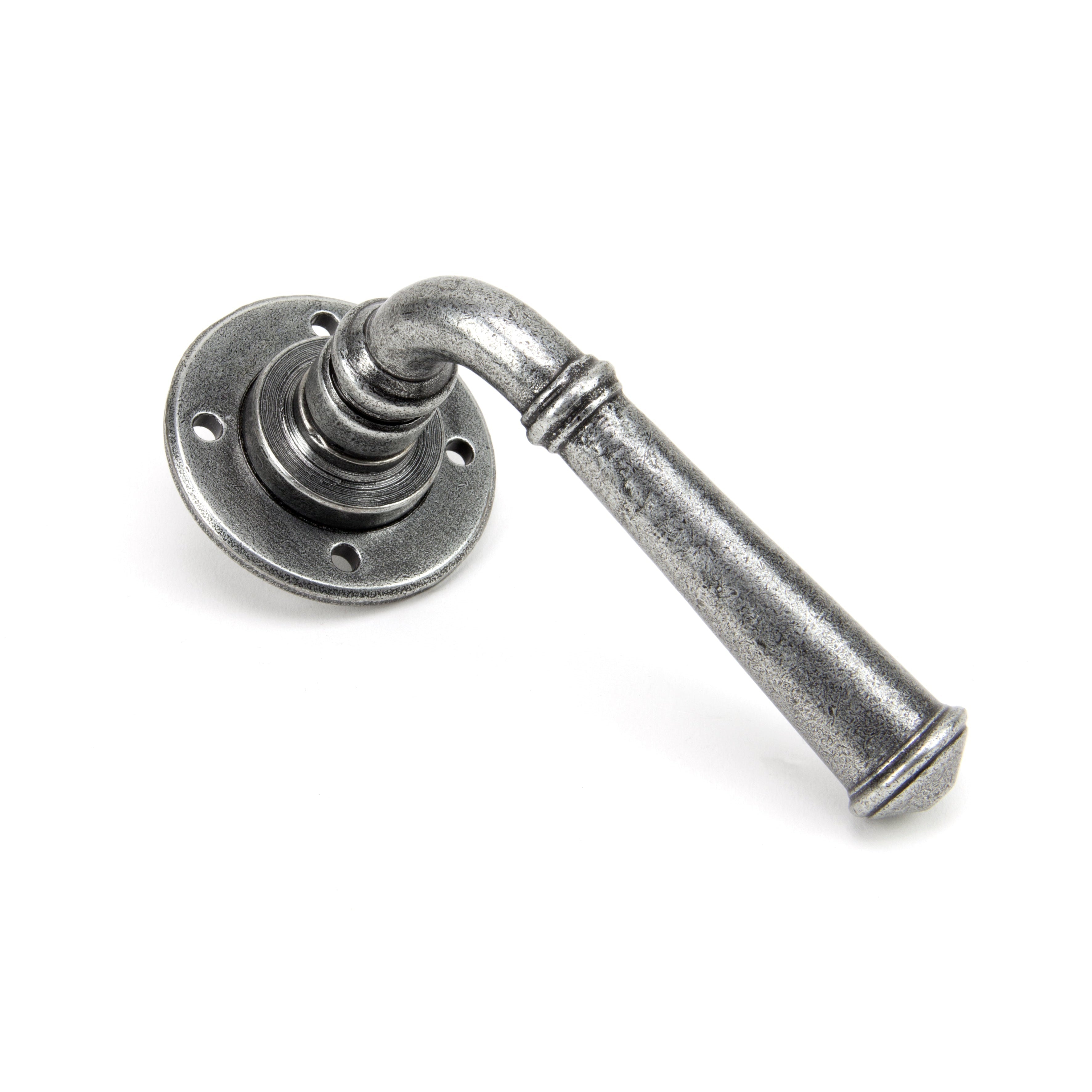 Pewter Regency Lever on Rose Set | From The Anvil-Lever on Rose-Yester Home