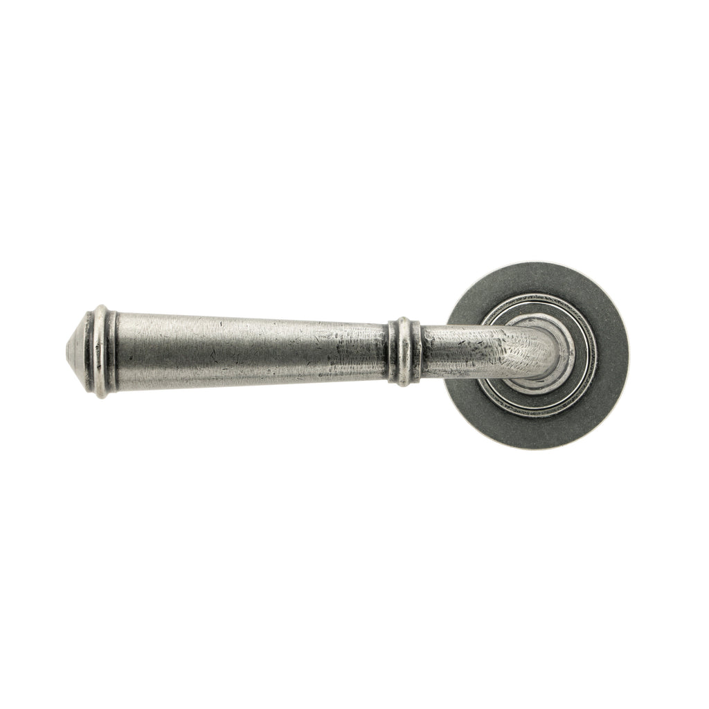 Pewter Regency Lever on Rose Set (Plain) - Unsprung | From The Anvil-Concealed-Yester Home
