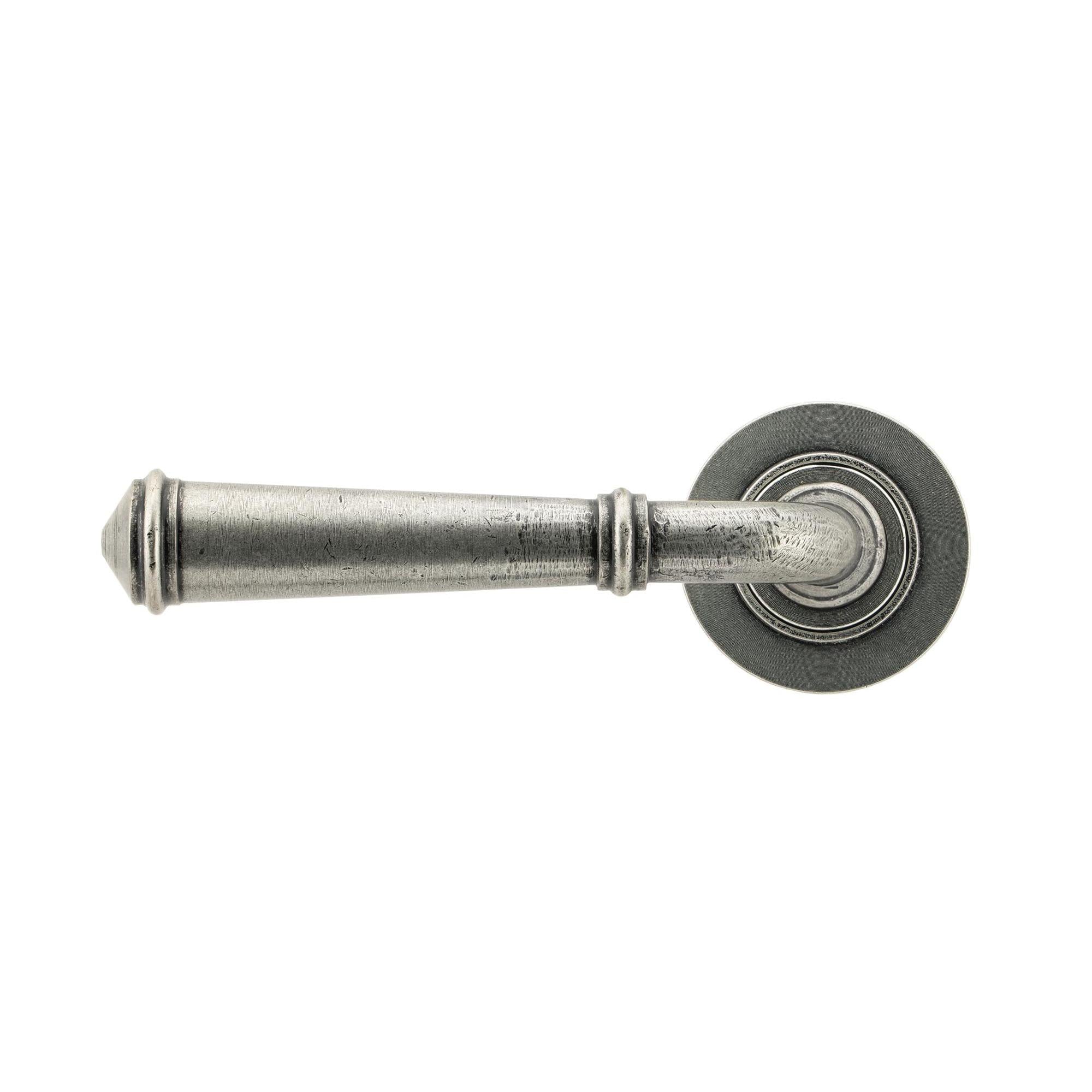 Pewter Regency Lever on Rose Set (Plain) - Unsprung | From The Anvil - Concealed - From The Anvil - Yester Home
