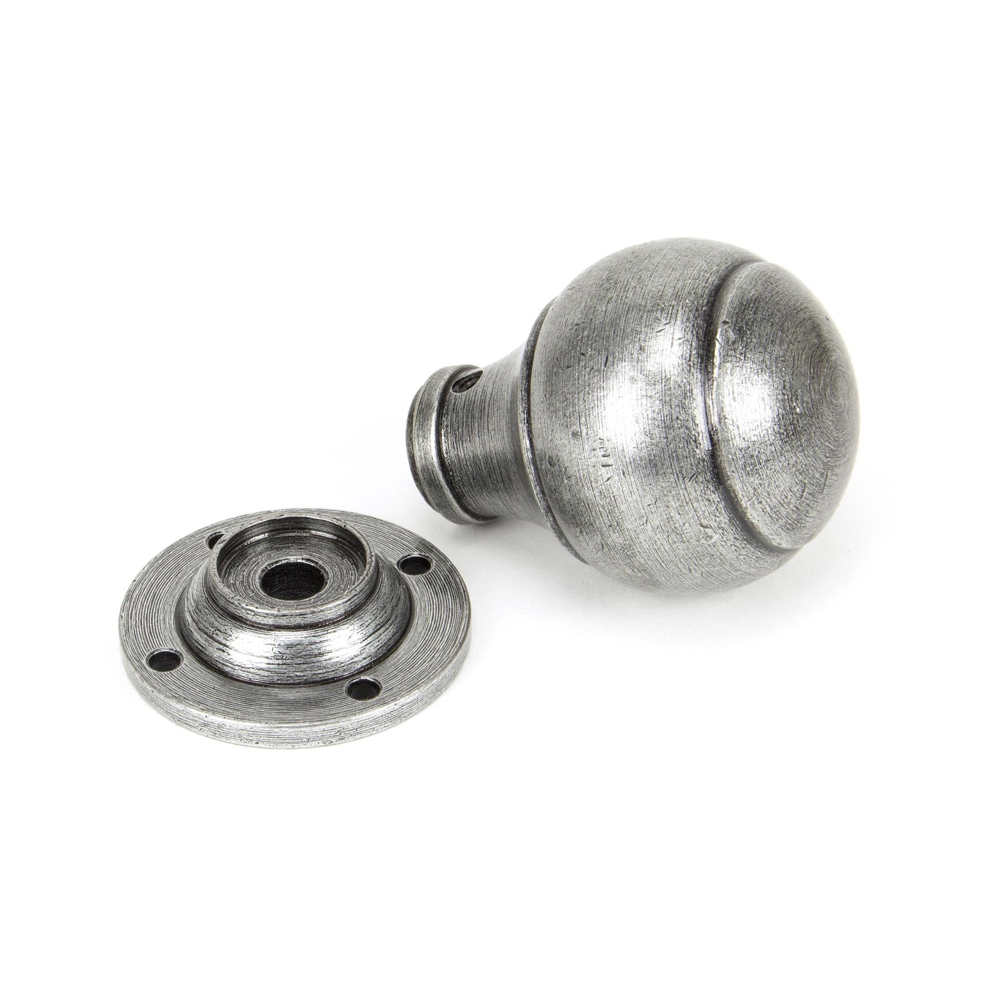 Pewter Regency Mortice/Rim Knob Set | From The Anvil - Mortice Knobs - From The Anvil - Yester Home