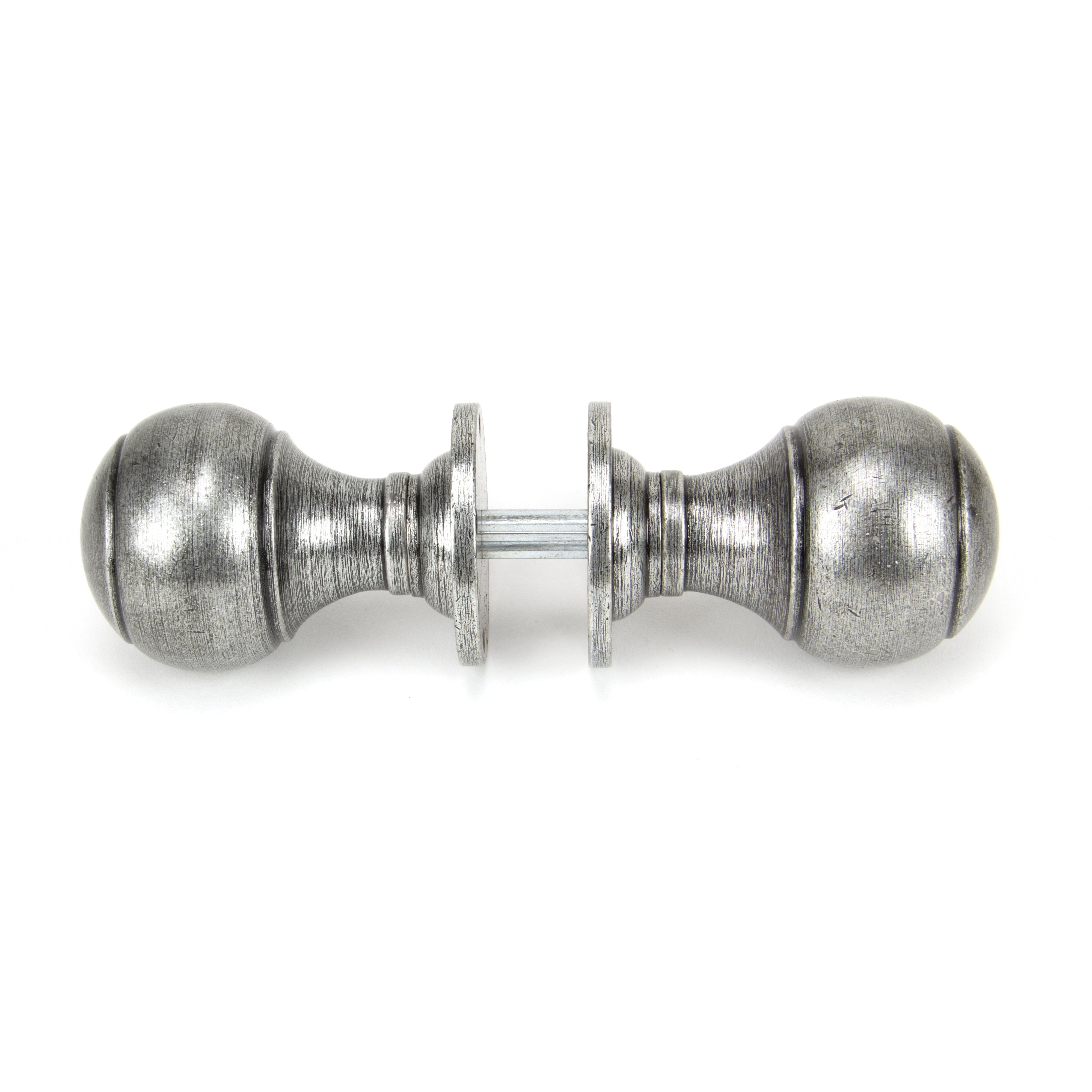 Pewter Regency Mortice/Rim Knob Set | From The Anvil-Mortice Knobs-Yester Home
