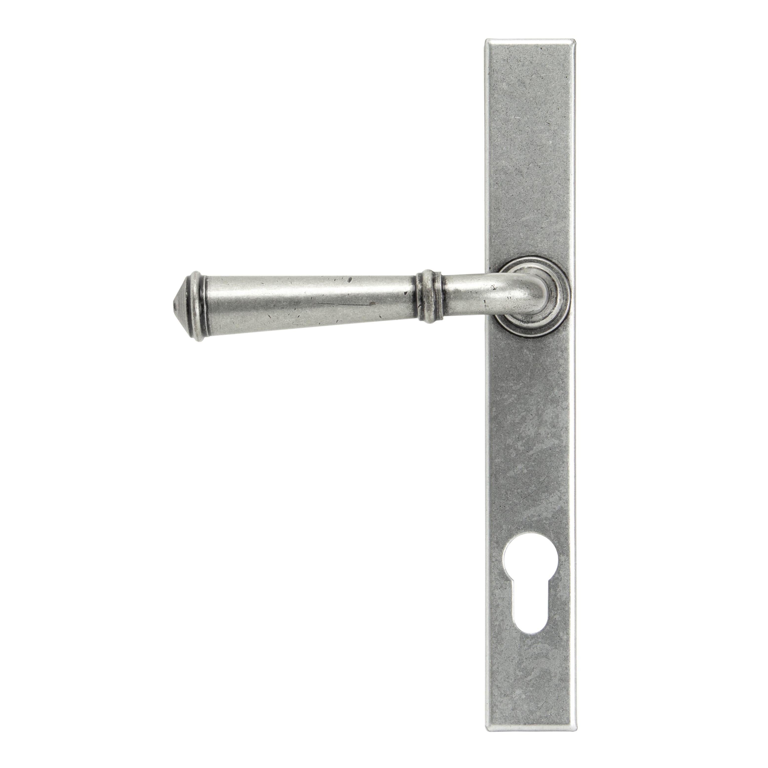 Pewter Regency Slimline Lever Espag. Lock Set | From The Anvil - Espagnolette - From The Anvil - Yester Home