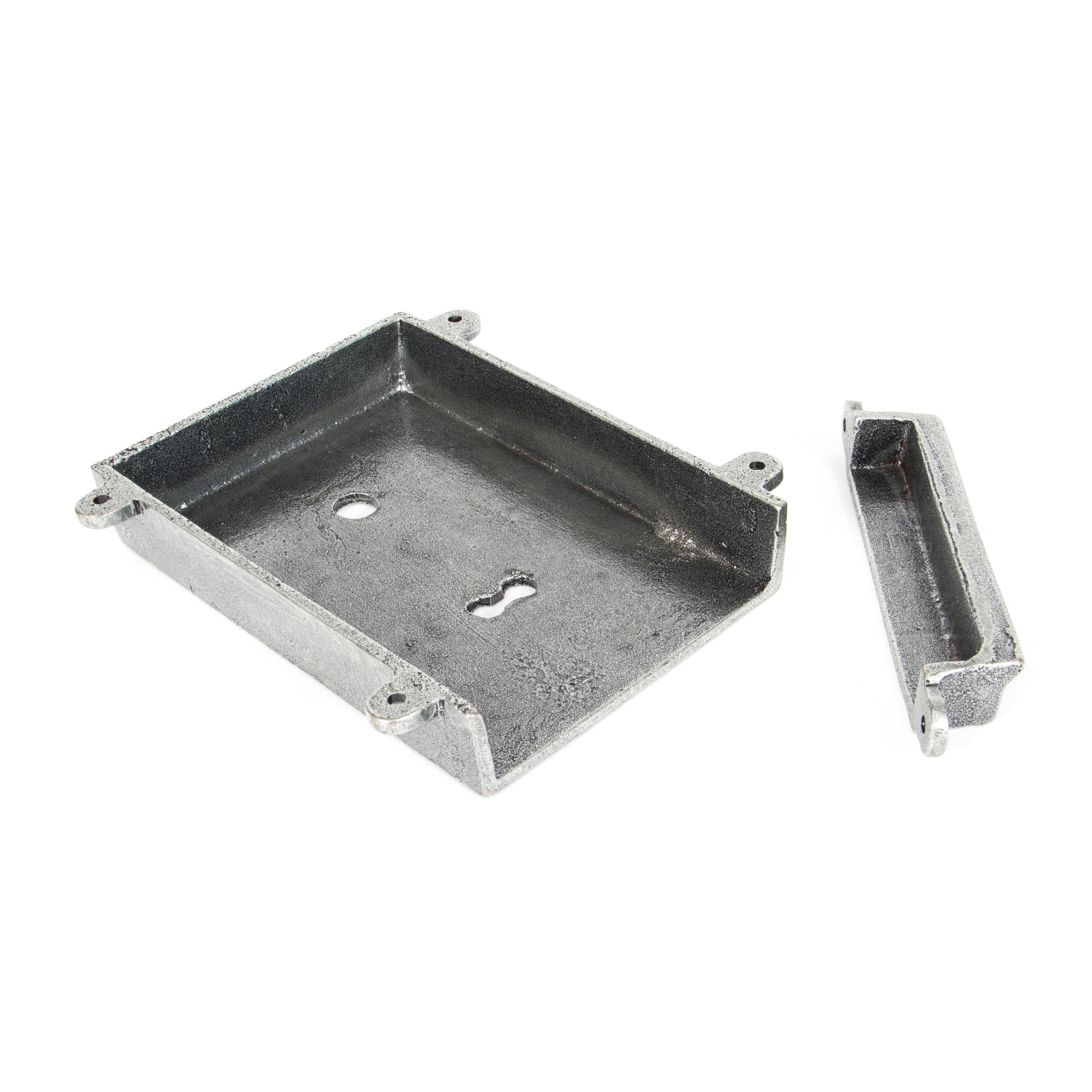 Pewter Rim Lock & Cast Iron Cover | From The Anvil-Rim Locks & Latches-Yester Home