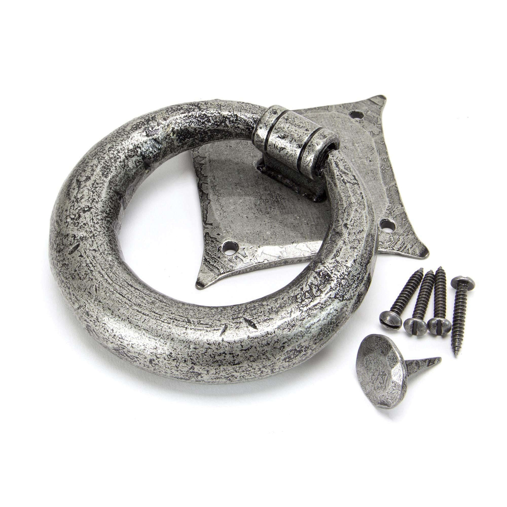 Pewter Ring Door Knocker | From The Anvil - Surface Fixed Door Knockers - From The Anvil - Yester Home