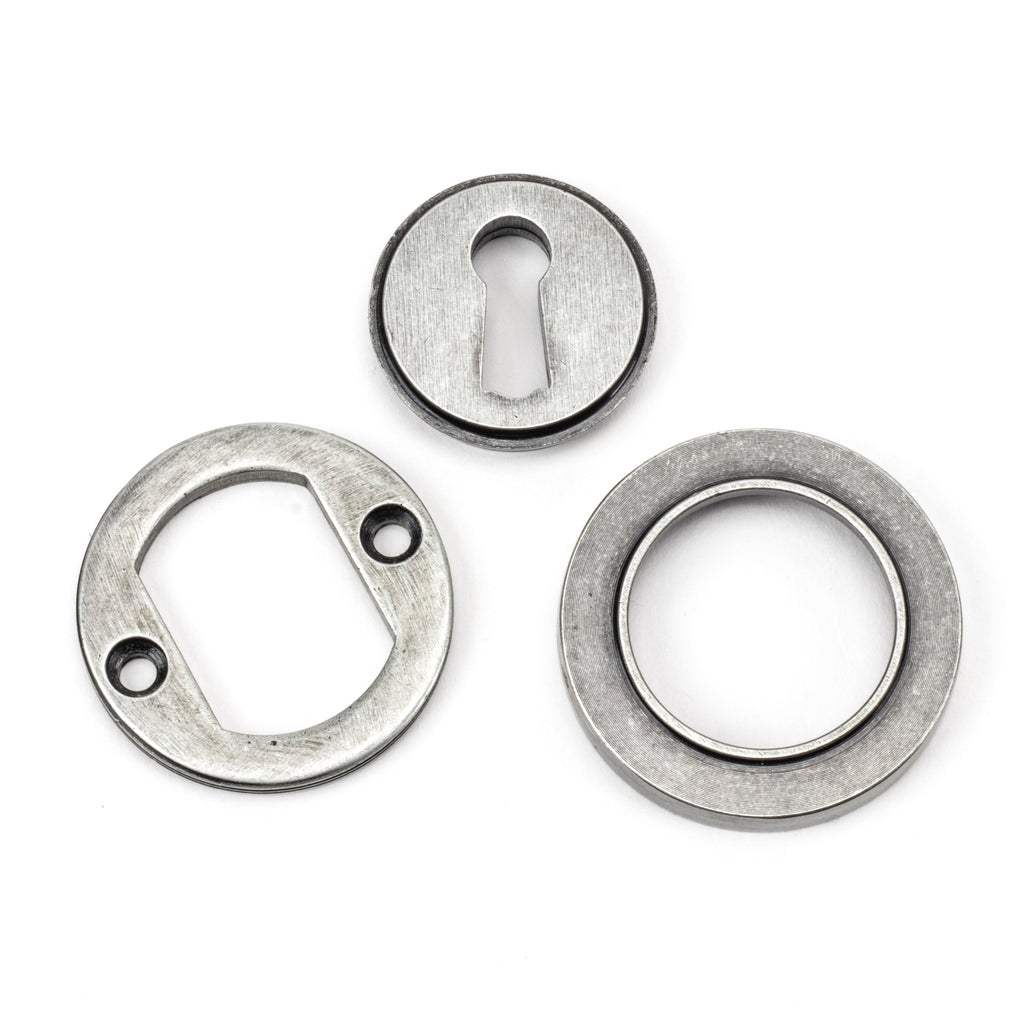 Pewter Round Escutcheon (Plain) | From The Anvil-Escutcheons-Yester Home