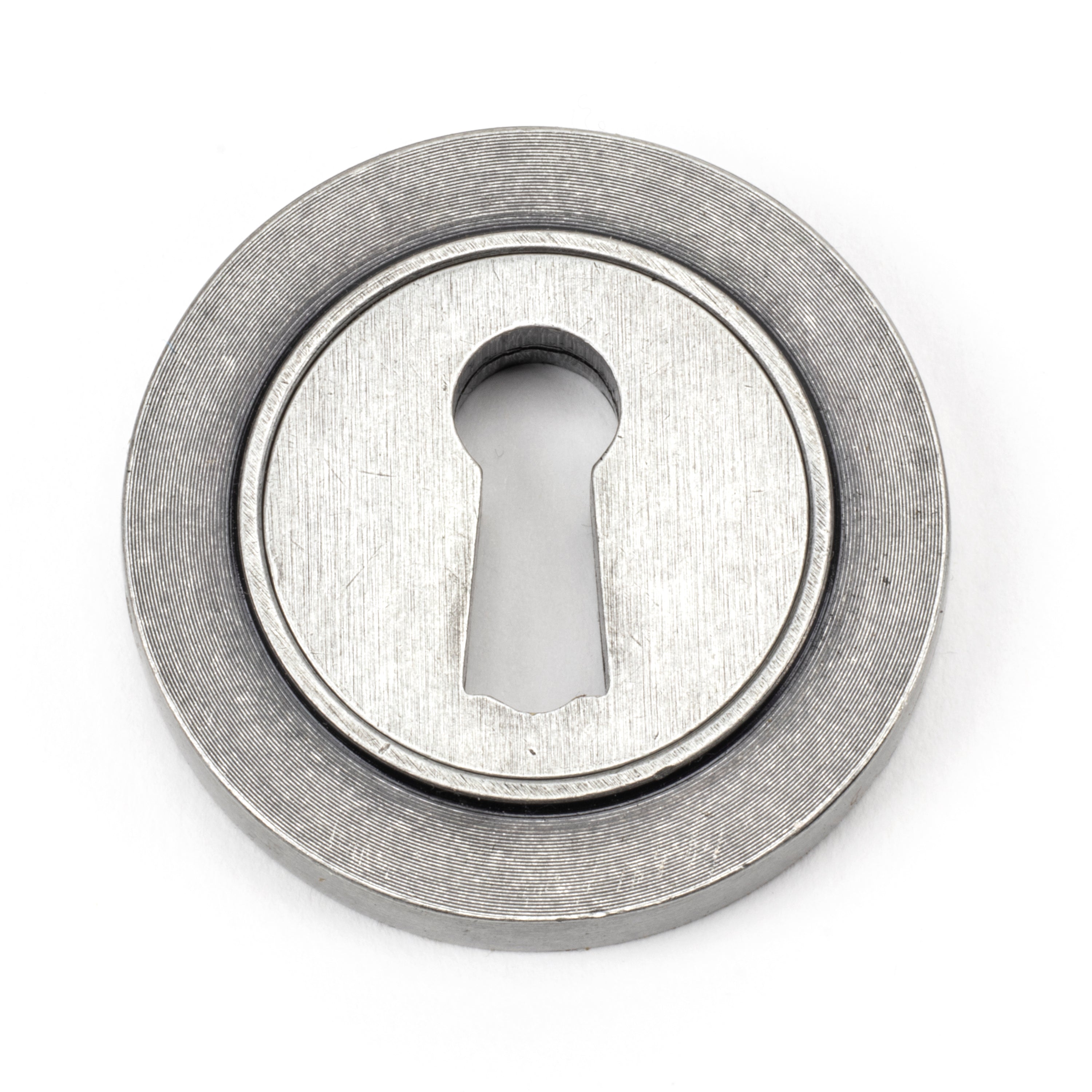 Pewter Round Escutcheon (Plain) | From The Anvil-Escutcheons-Yester Home