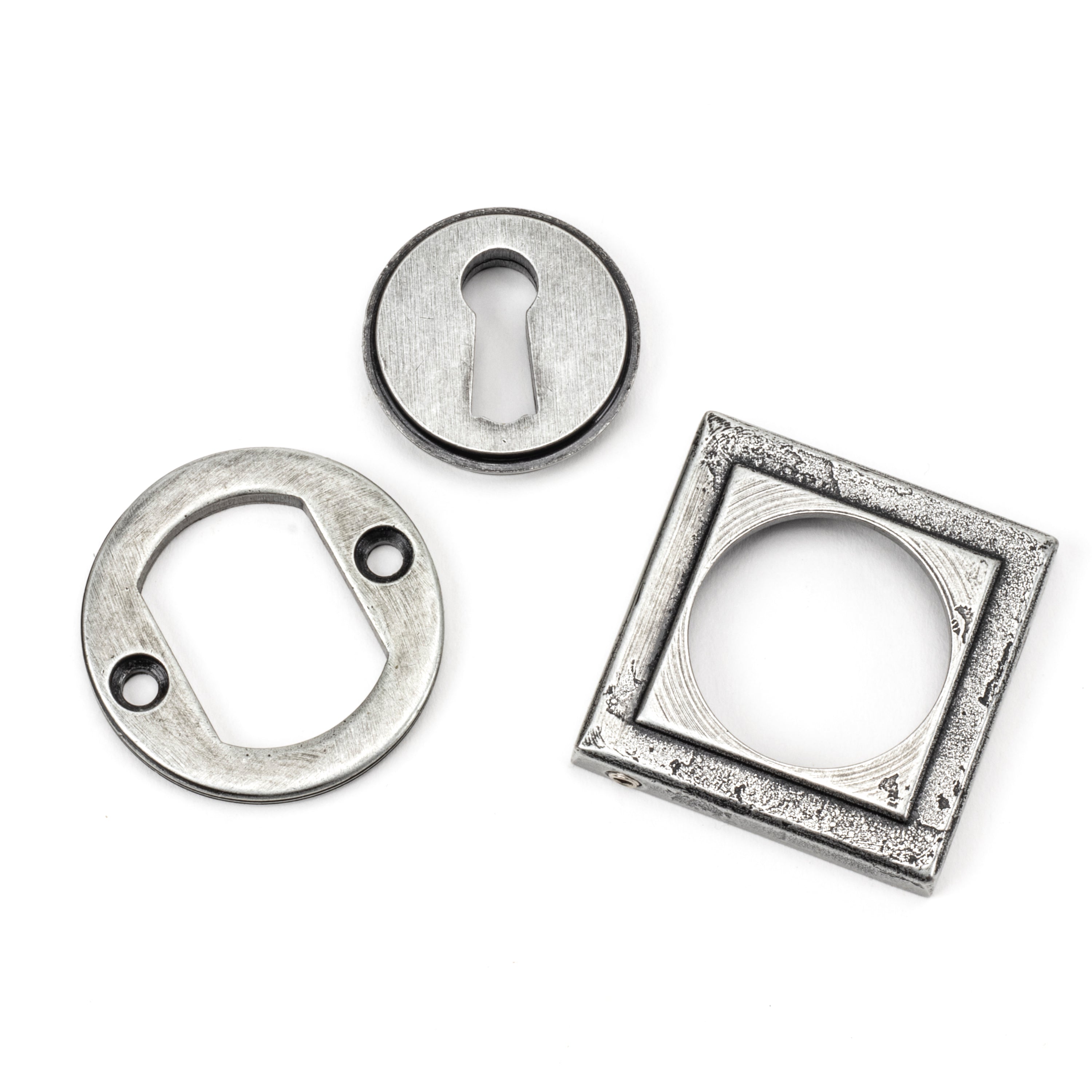 Pewter Round Escutcheon (Square) | From The Anvil-Escutcheons-Yester Home