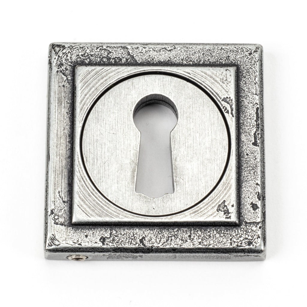 Pewter Round Escutcheon (Square) | From The Anvil-Escutcheons-Yester Home