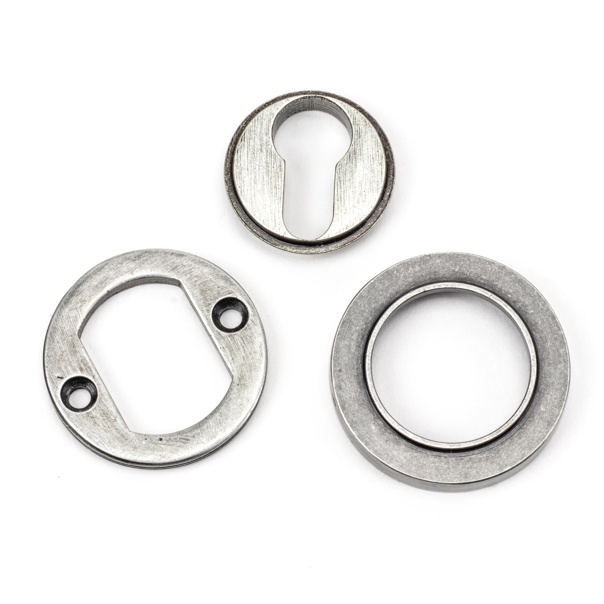 Pewter Round Euro Escutcheon (Plain) | From The Anvil - Euro Escutcheons - From The Anvil - Yester Home