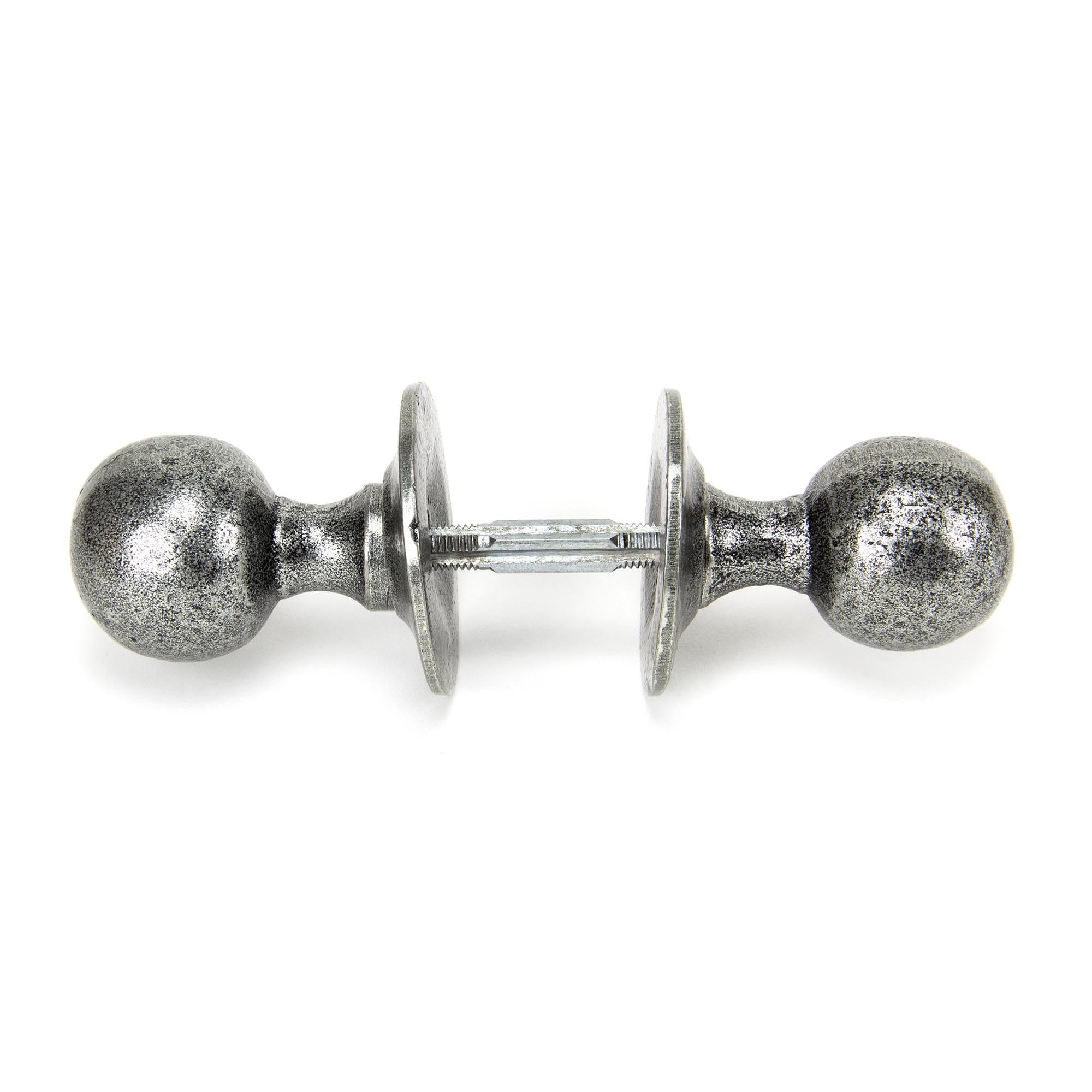 Pewter Round Mortice/Rim Knob Set | From The Anvil - Mortice Knobs - From The Anvil - Yester Home