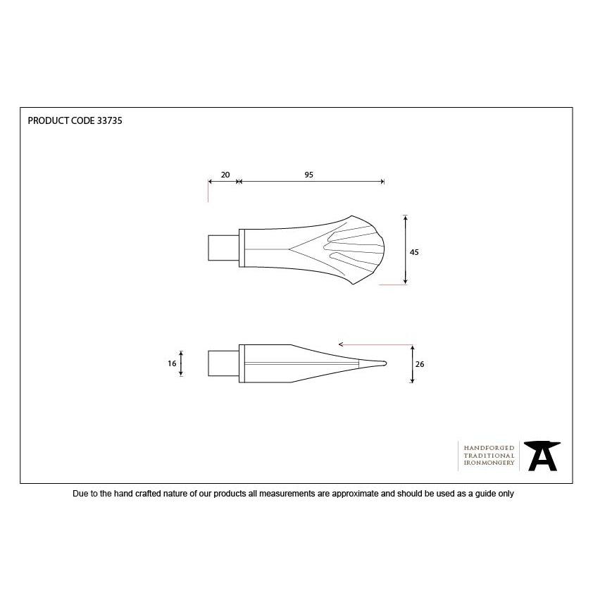 Pewter Shell Curtain Finial (pair) | From The Anvil-Finials-Yester Home