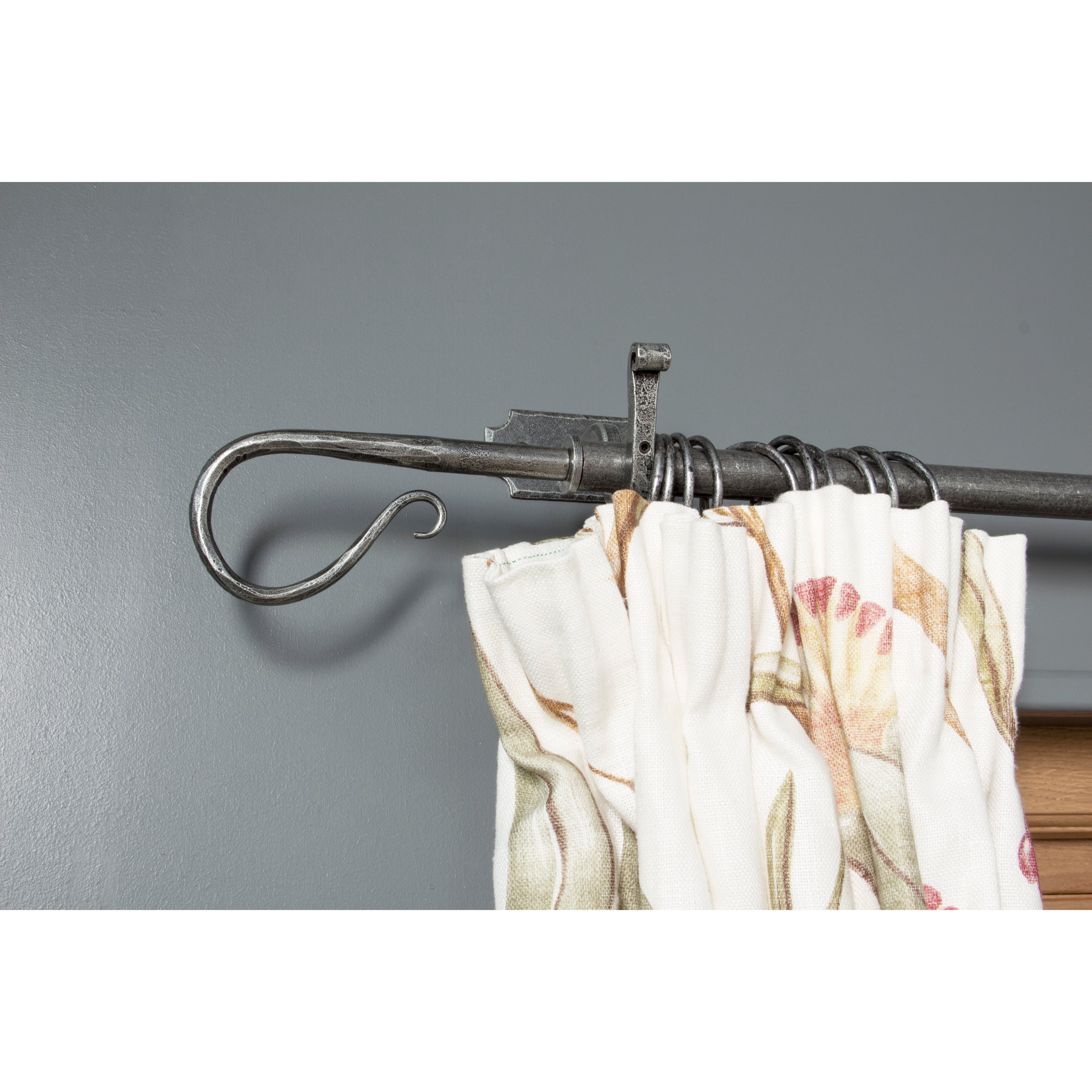 Pewter Shepherd's Crook Curtain Finial (pair) | From The Anvil-Finials-Yester Home