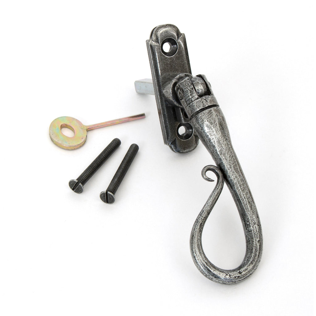 Pewter Shepherd's Crook Espag - LH | From The Anvil-Espag. Fasteners-Yester Home