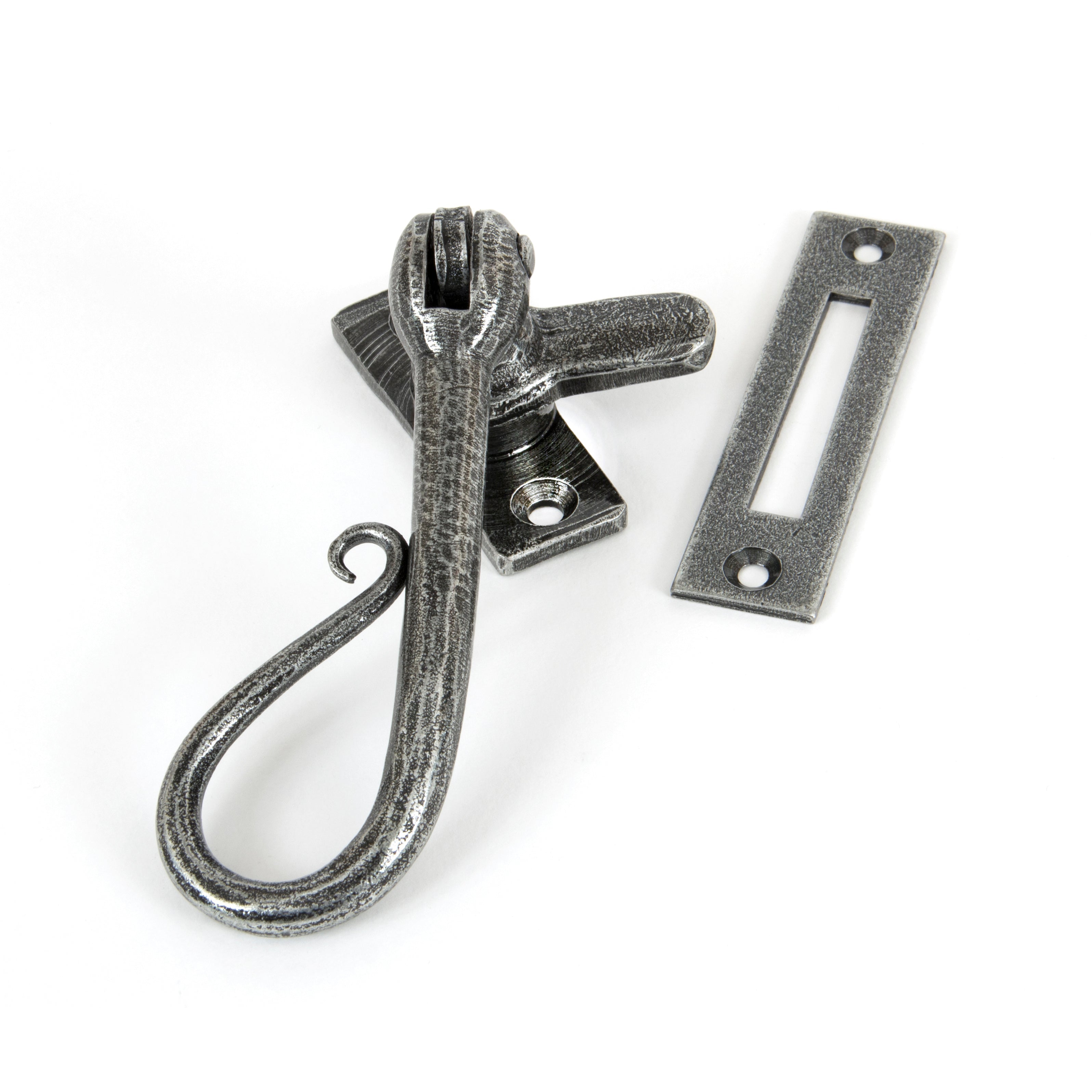 Pewter Shepherd's Crook Fastener | From The Anvil-Fasteners-Yester Home