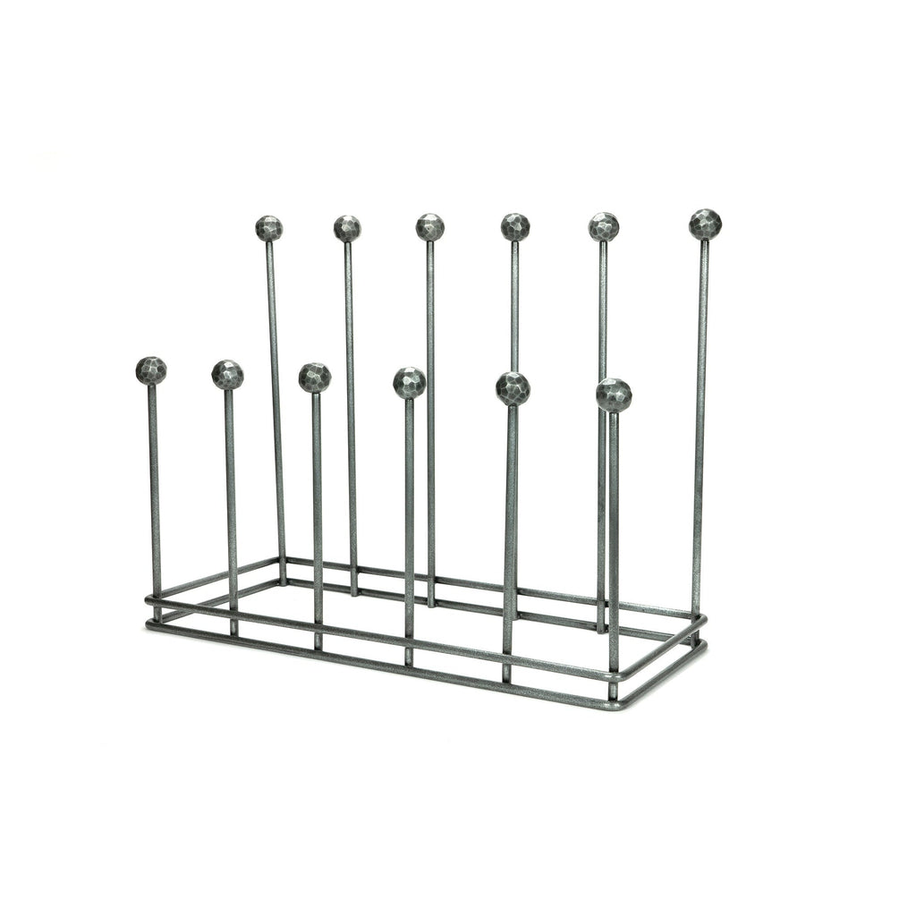 Pewter Six Pair Boot Rack | From The Anvil-Boot Stands & Racks-Yester Home
