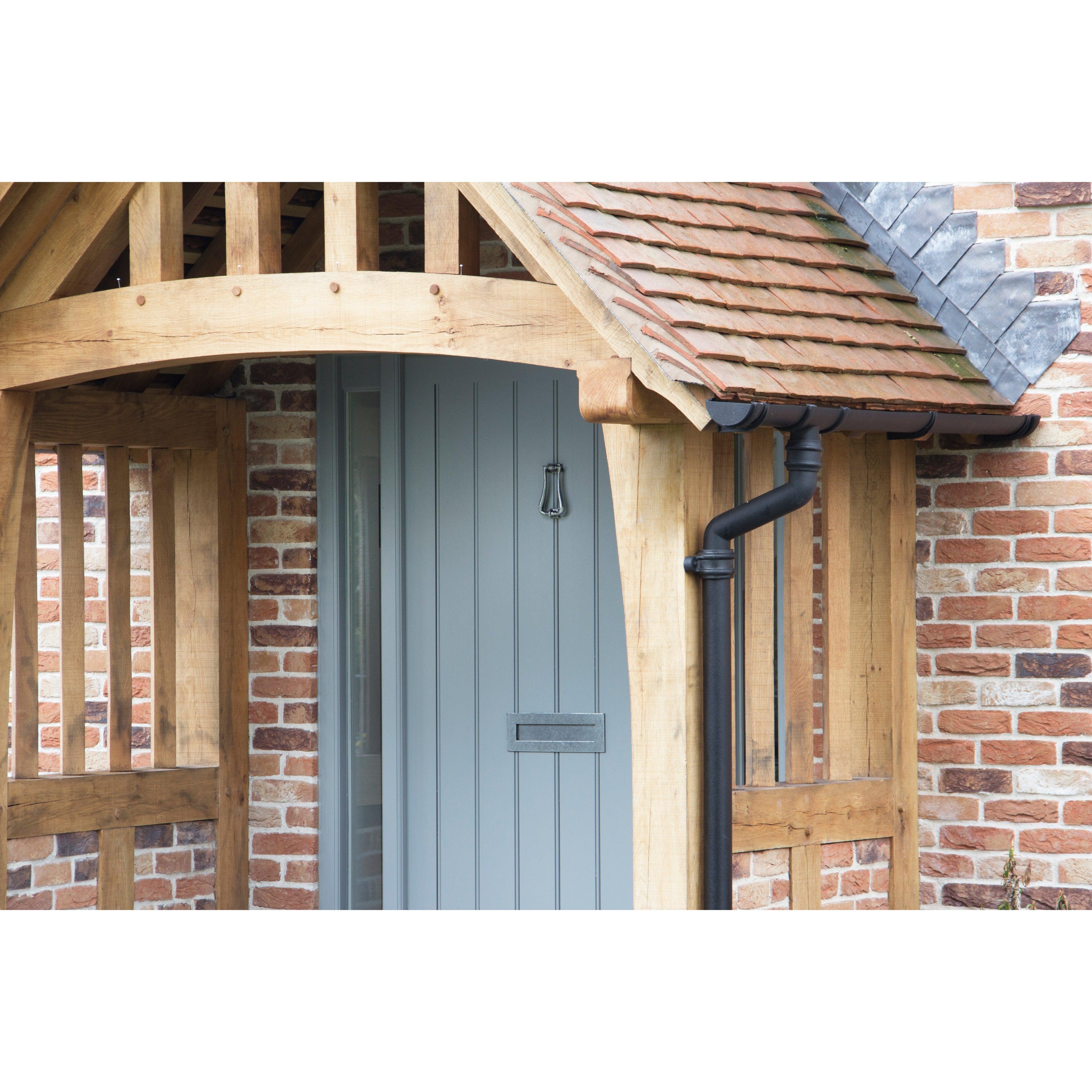 Pewter Slimline Art Deco Door Knocker | From The Anvil-Bolt-Through Door Knockers-Yester Home