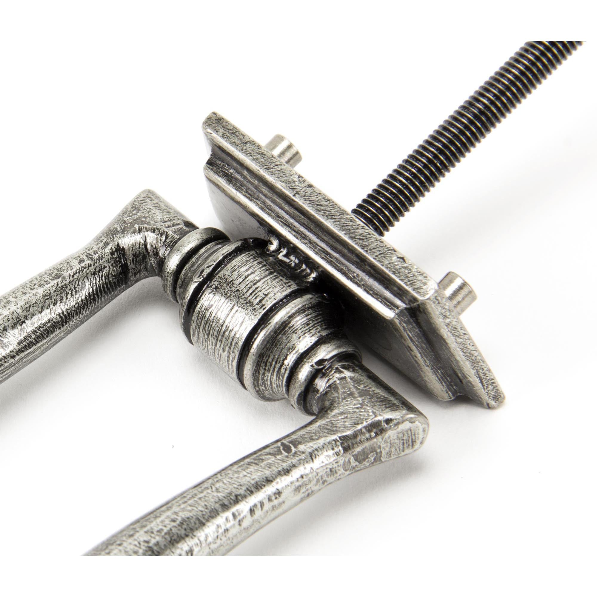 Pewter Slimline Art Deco Door Knocker | From The Anvil - Bolt-Through Door Knockers - From The Anvil - Yester Home